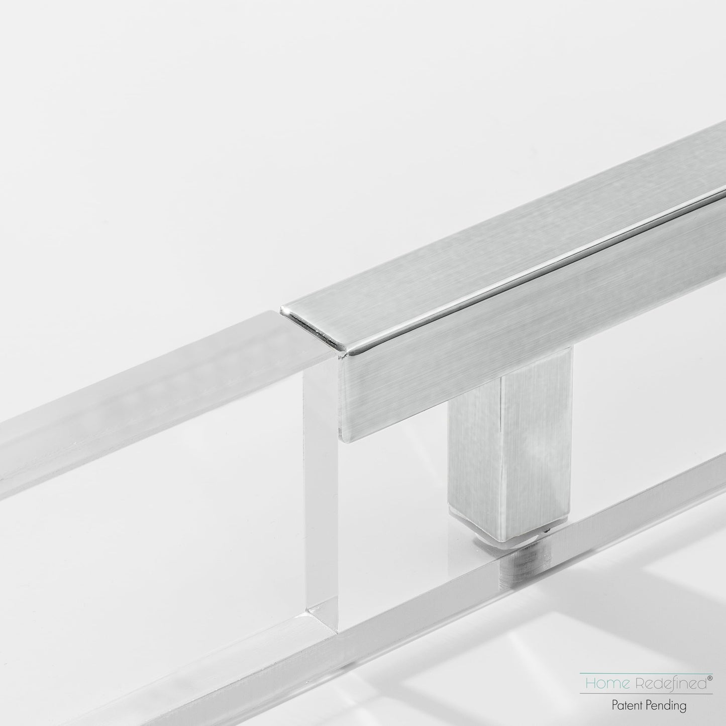 Decorative Acrylic Serving Tray with Metal Handles