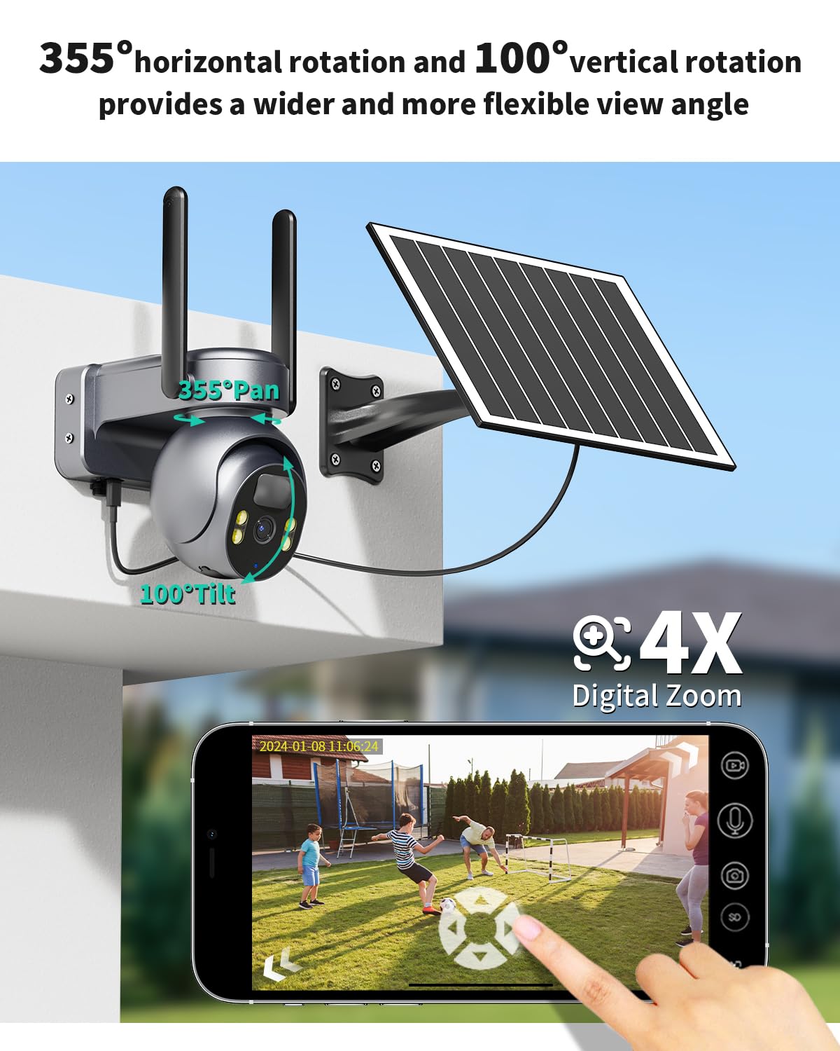 4G LTE Security Camera with 128G Memory Card