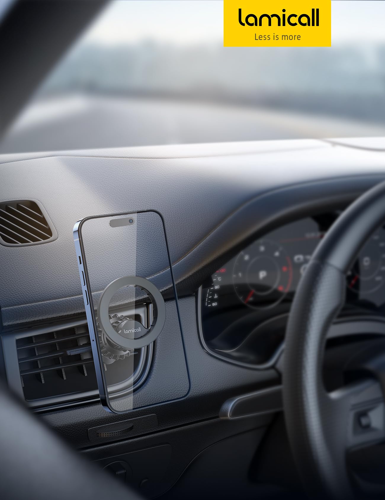 Lamicall Magnetic Car Phone Mount with 20 Magnets