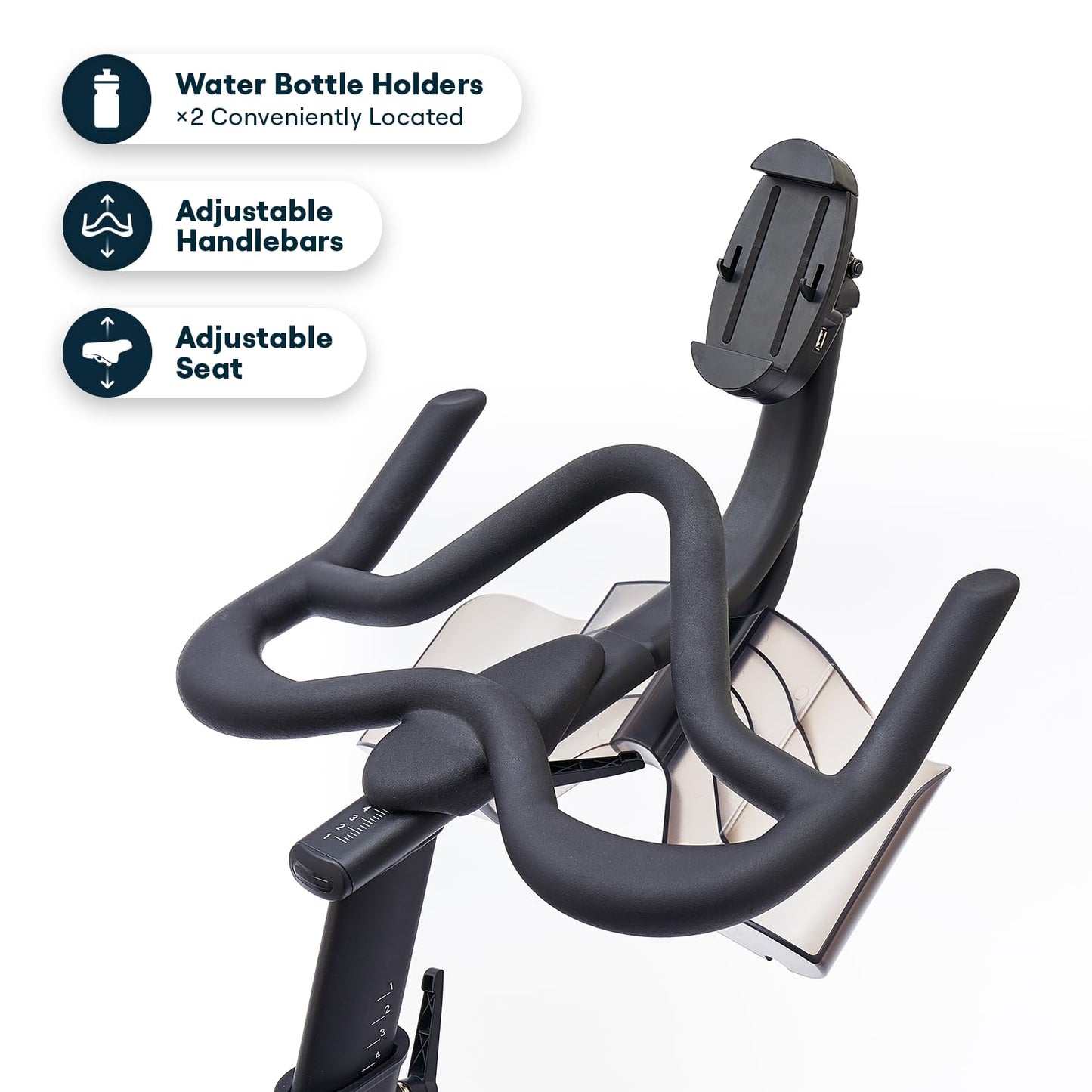Echelon Smart Connect Fitness Bike, 30-Day Free Echelon Membership, Easy Storage, Small Spaces, Cushioned Seat, Solid Design, HIIT, Top Instructors, 32 Resistance Levels, Bluetooth, EX5
