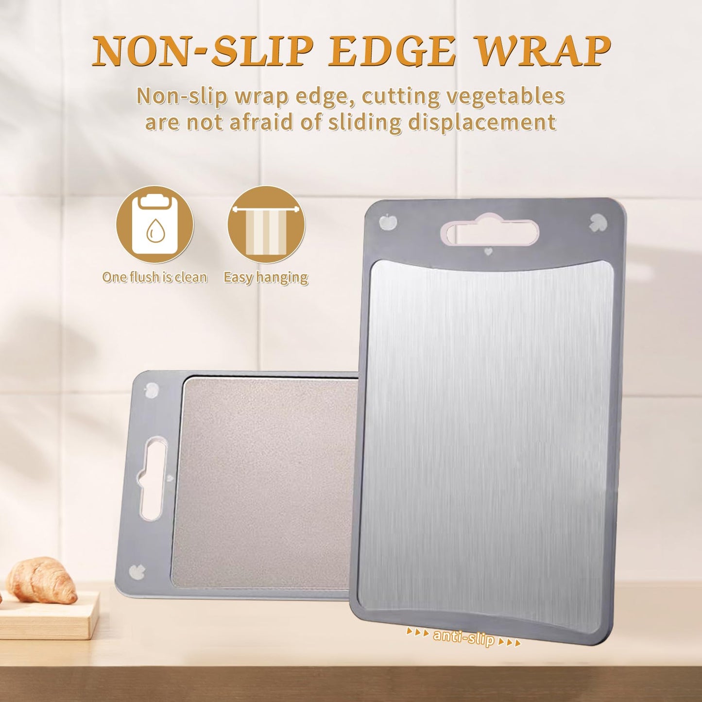 Double-Sided Stainless Steel Cutting Board