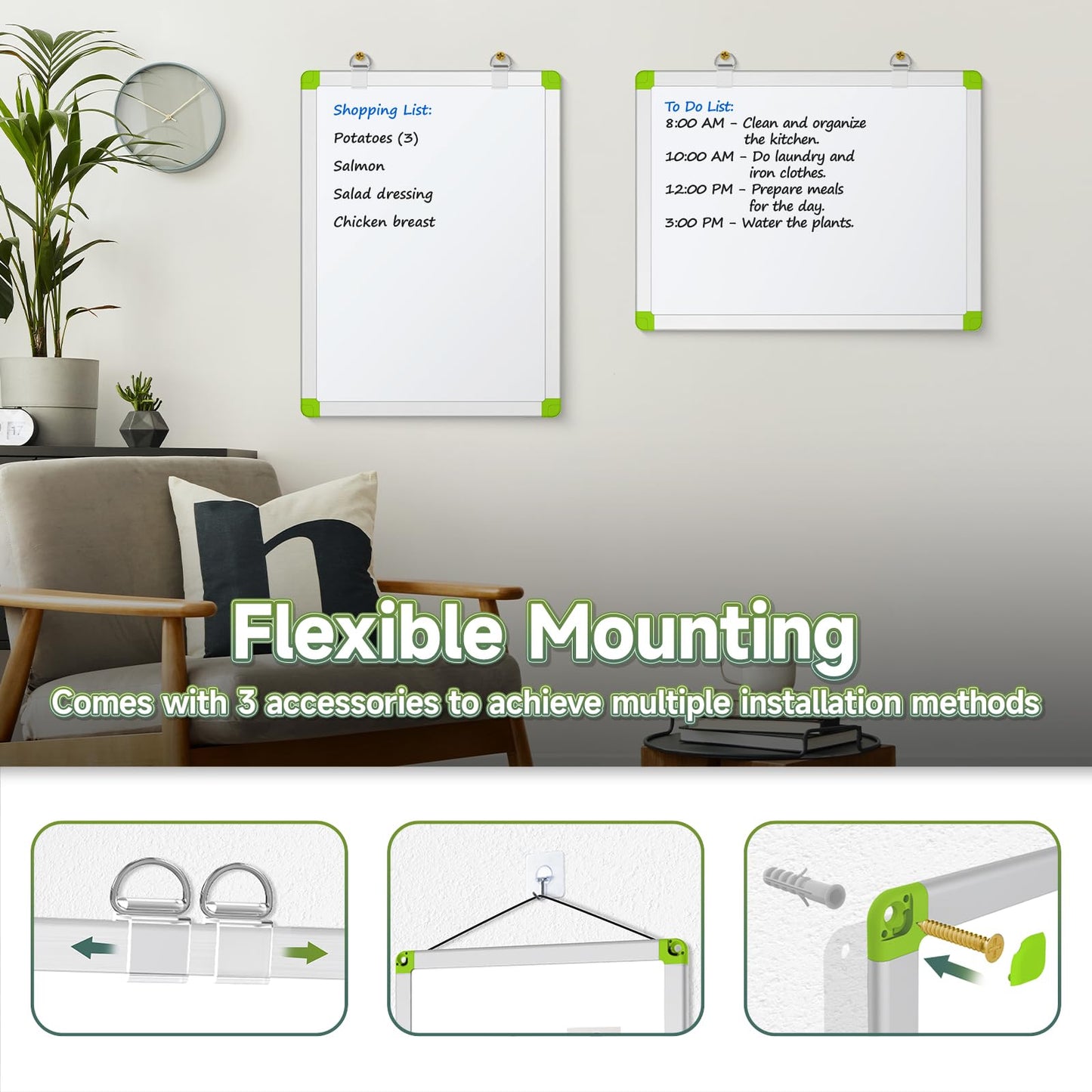 Double Sided Dry Erase Whiteboard for Home