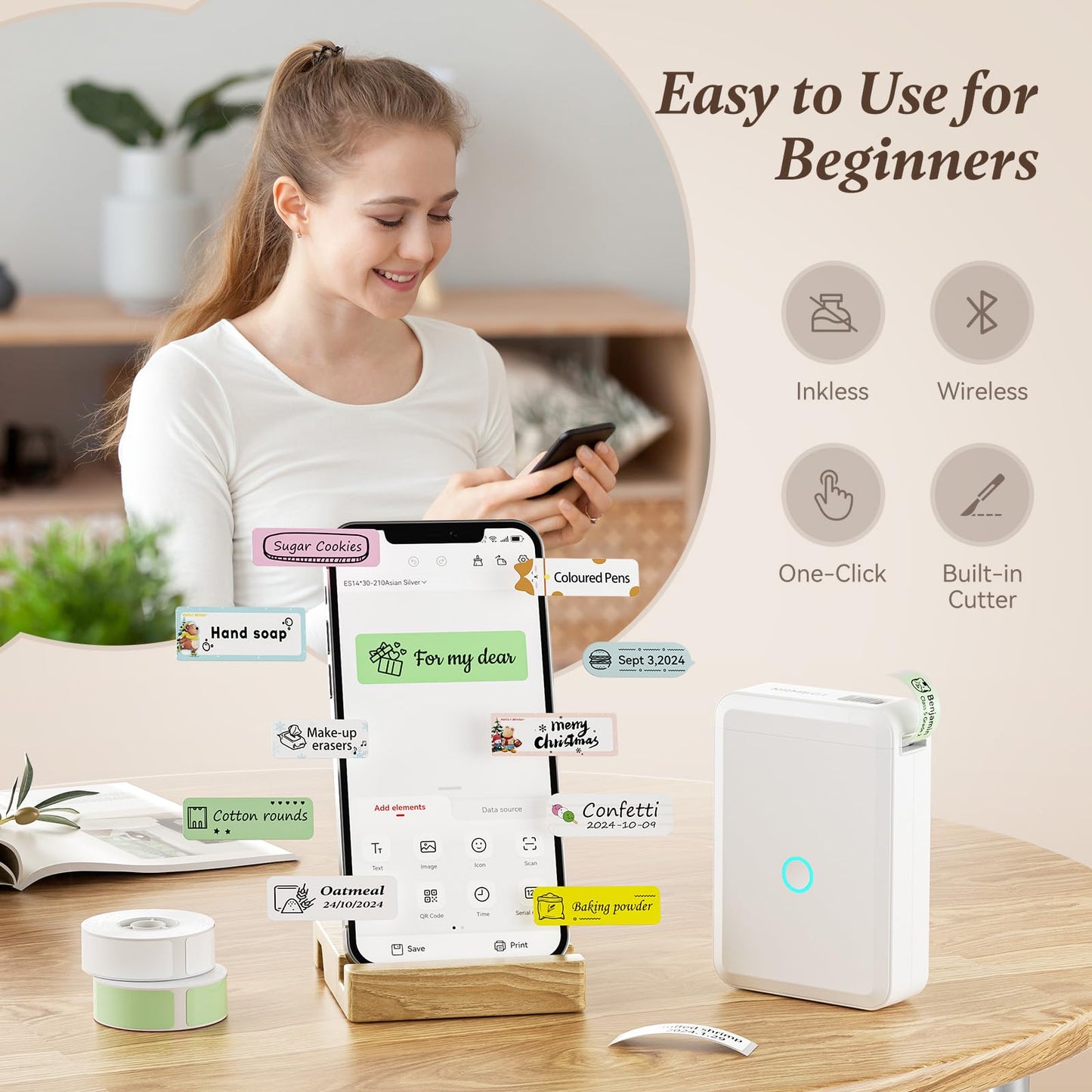 NIIMBOT Bluetooth Label Maker for Home & Office