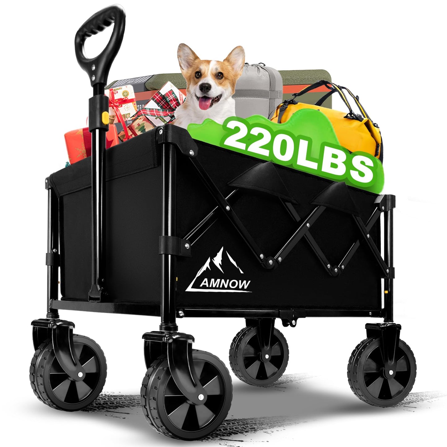 Collapsible Folding Wagon Cart with Wheels