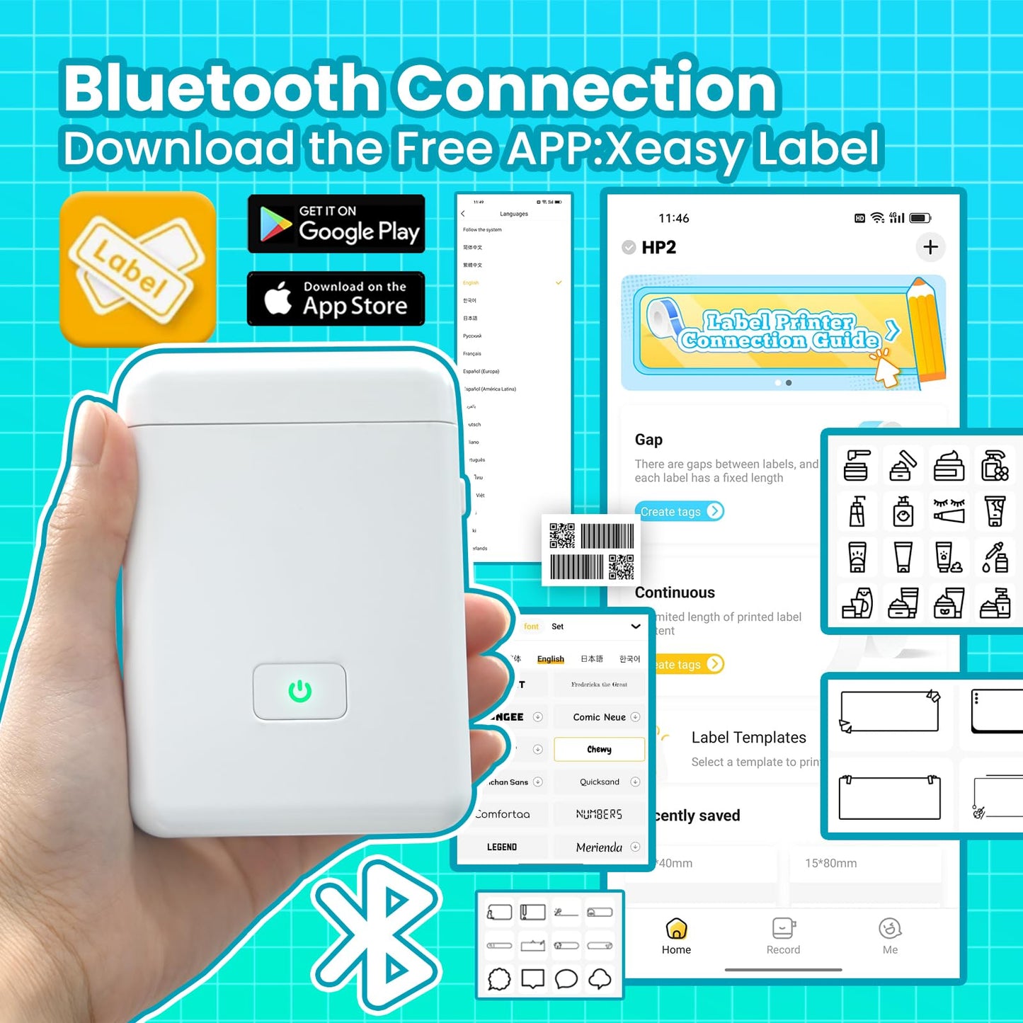 Bluetooth Label Maker for Storage and Organizing