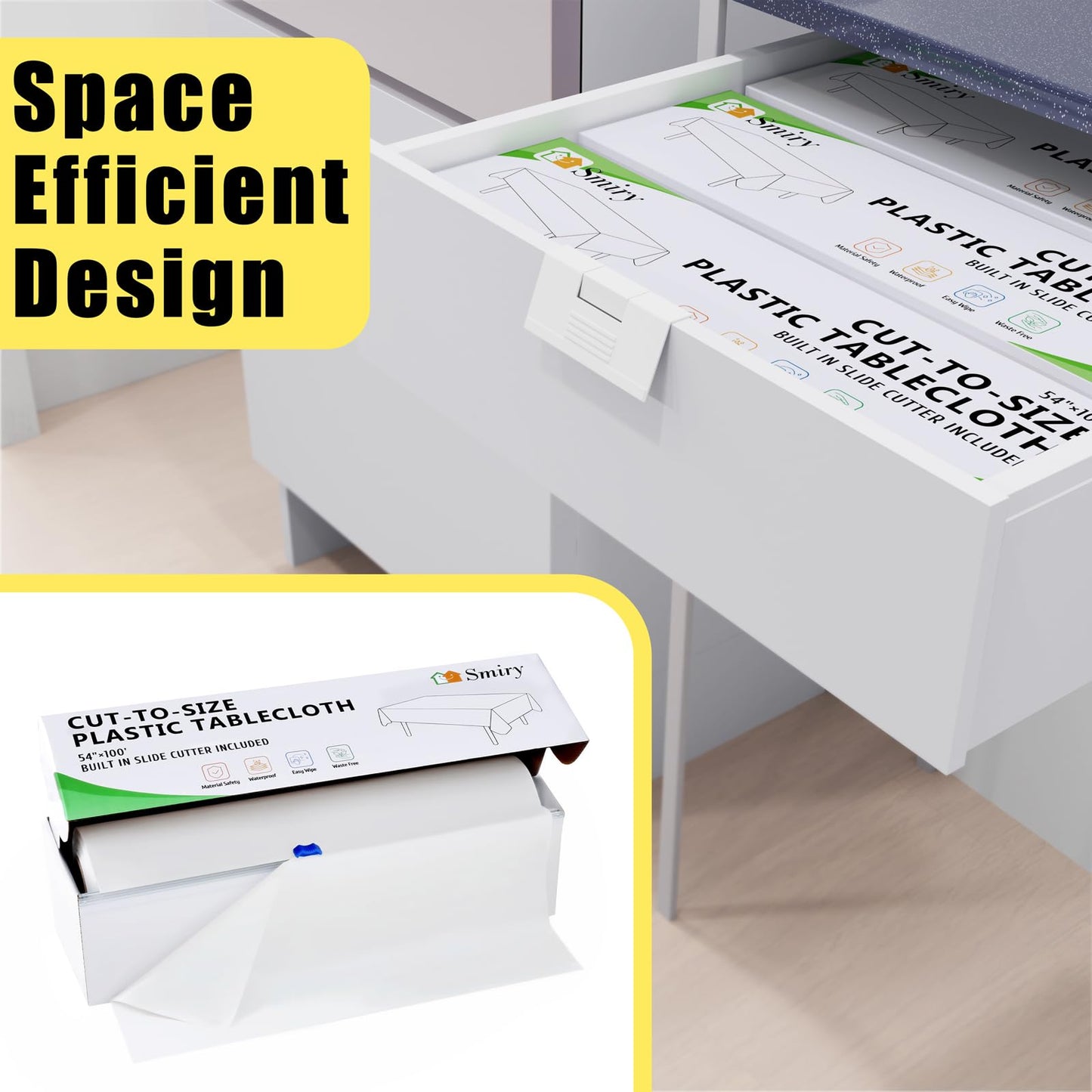 54 Inch Disposable Table Cover Roll by Smiry
