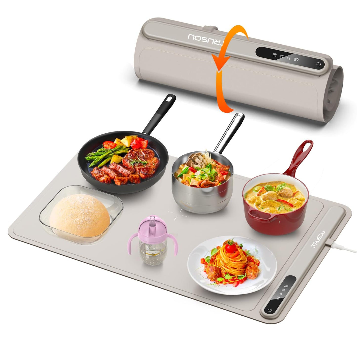 Portable Electric Warming Tray with 3 Settings