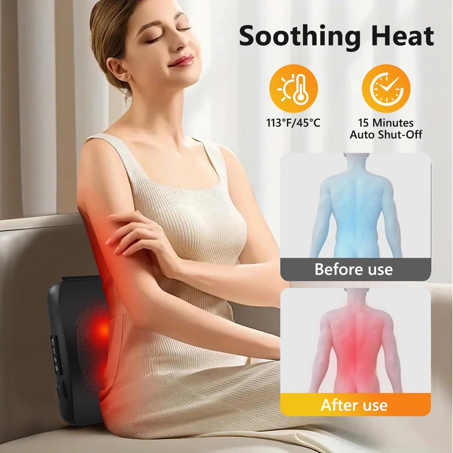 Shiatsu Back Massager with Heat by iKristin