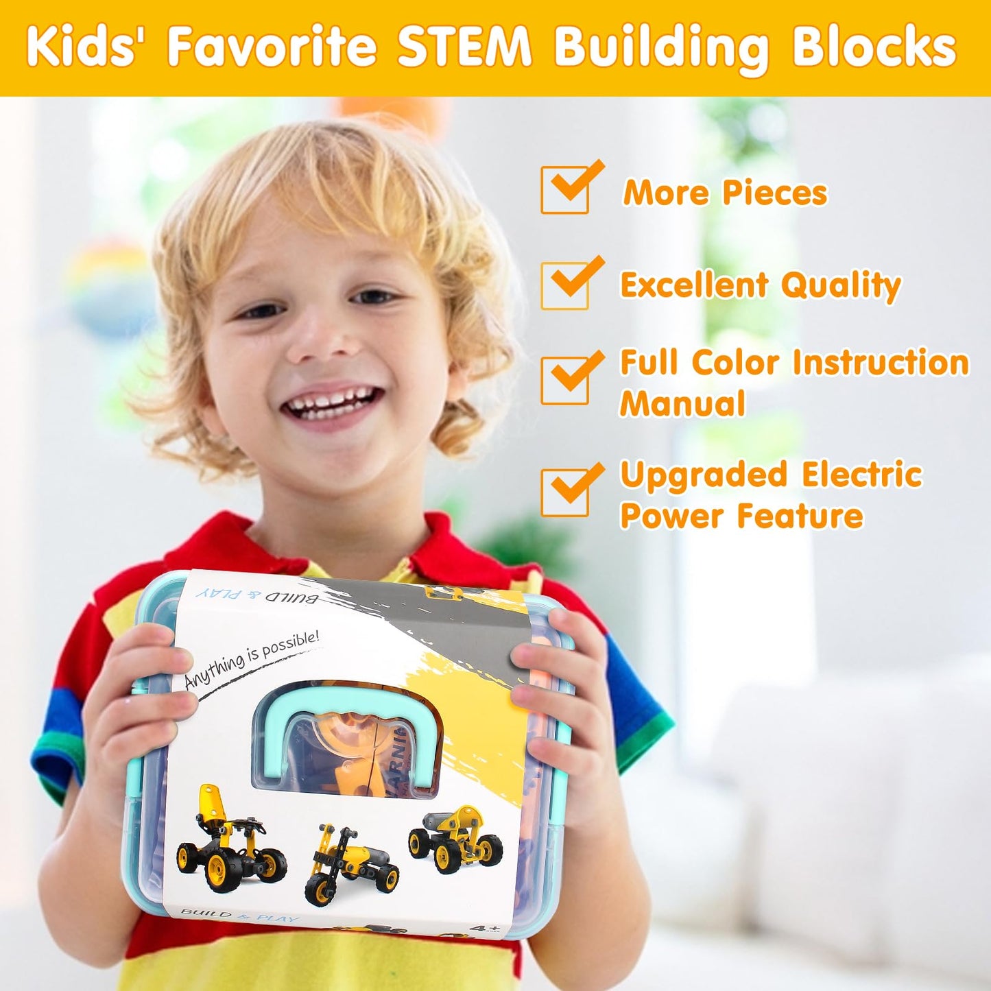 10-in-1 STEM Building Block Kit for Kids