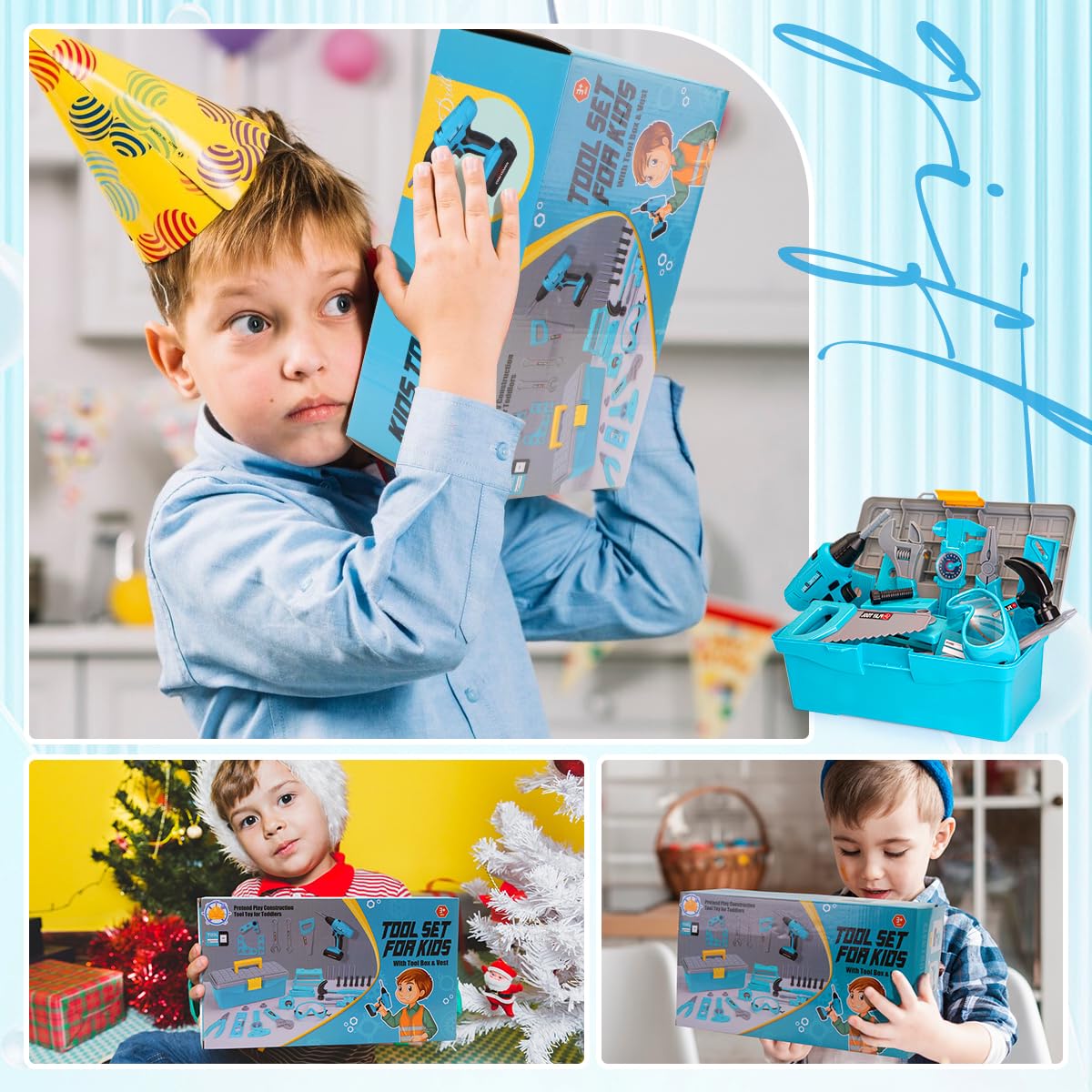 50PCS Meland Kids Tool Set with Drill