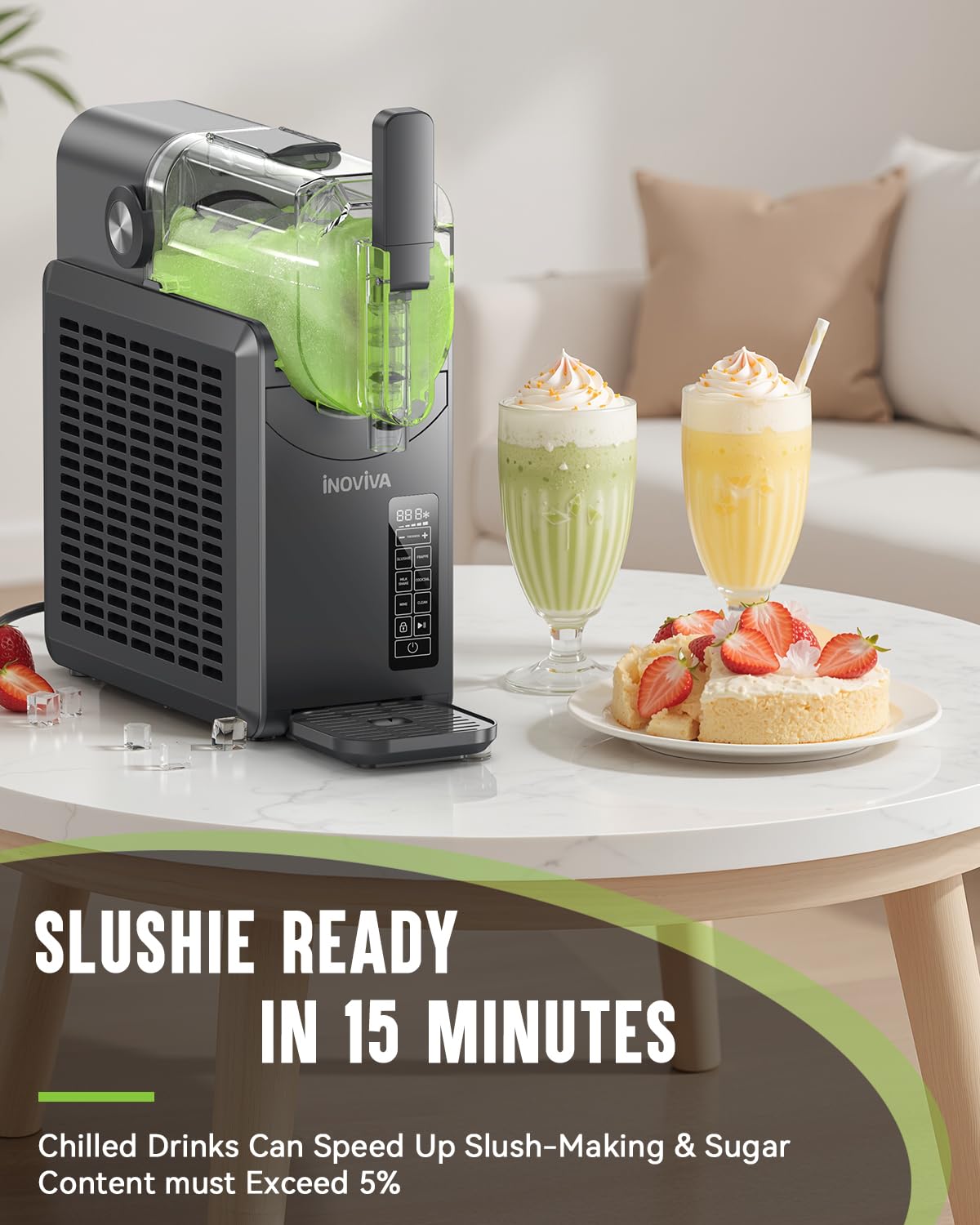 68 oz Slushie Machine with Self-Cleaning Function