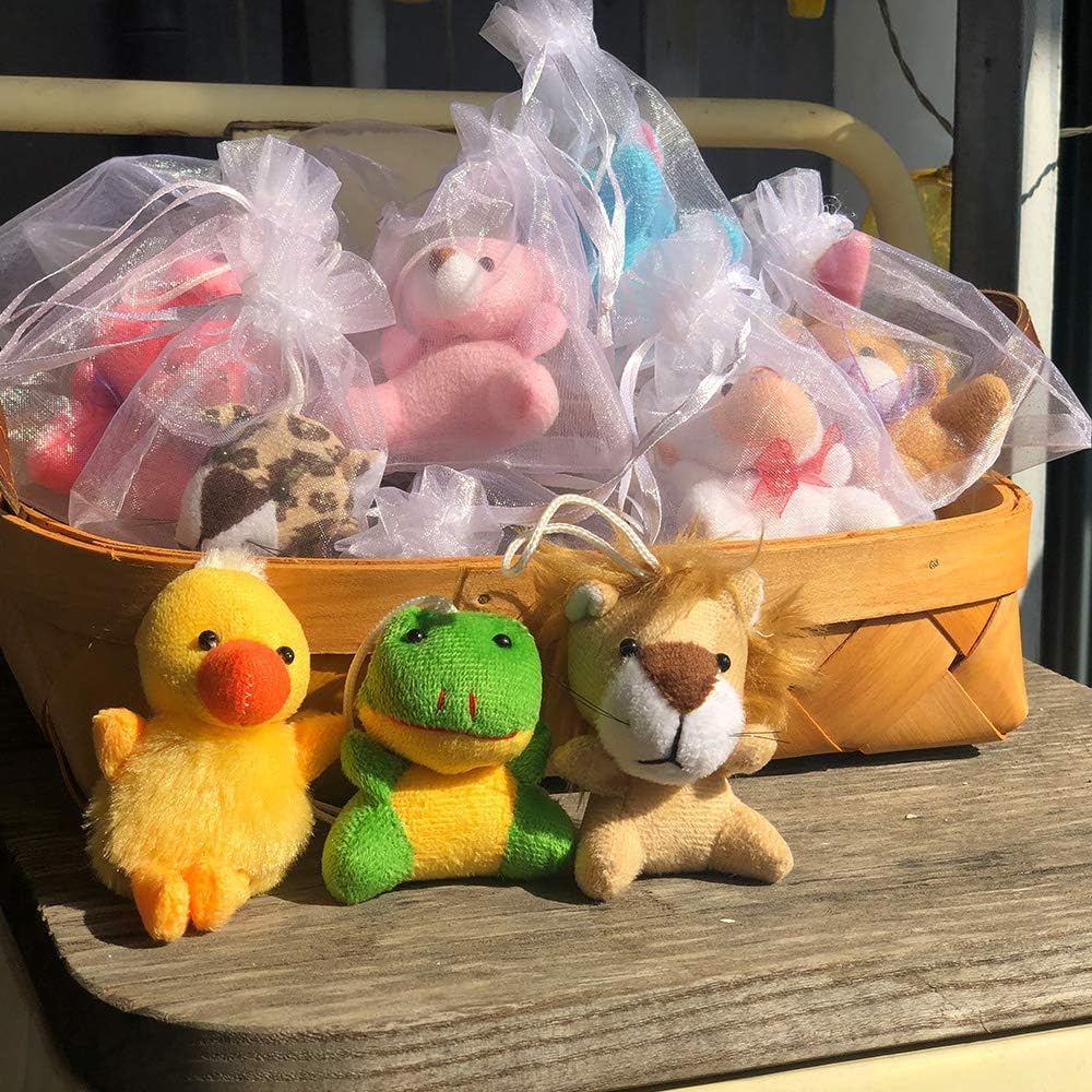 EHENOY 12 Pack Small Stuffed Animals for Kids Mini Plushies, Plush Keychain Christmas Birthday Gifts Bulk Toys Party Favors Goodie Bag Stuffers Classroom Rewards Carnival Prizes
