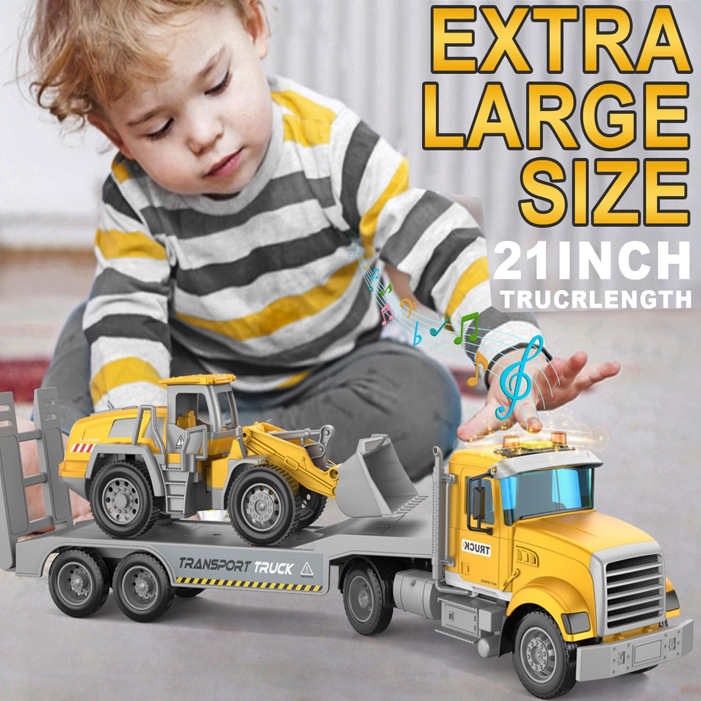 DOWELLIN Truck Carrier Toy Set for Kids