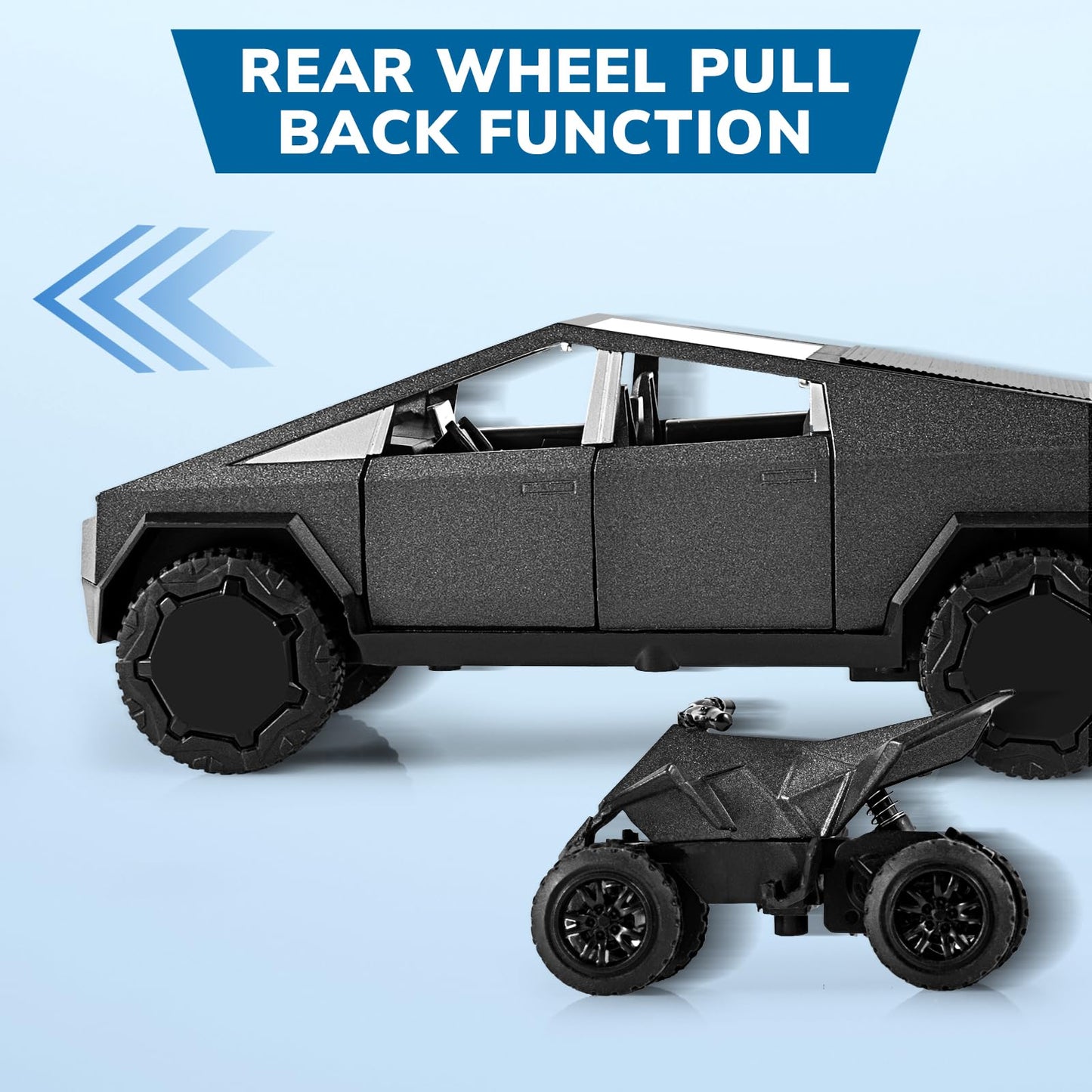Diecast Pickup Truck Toy with Lights and Sounds