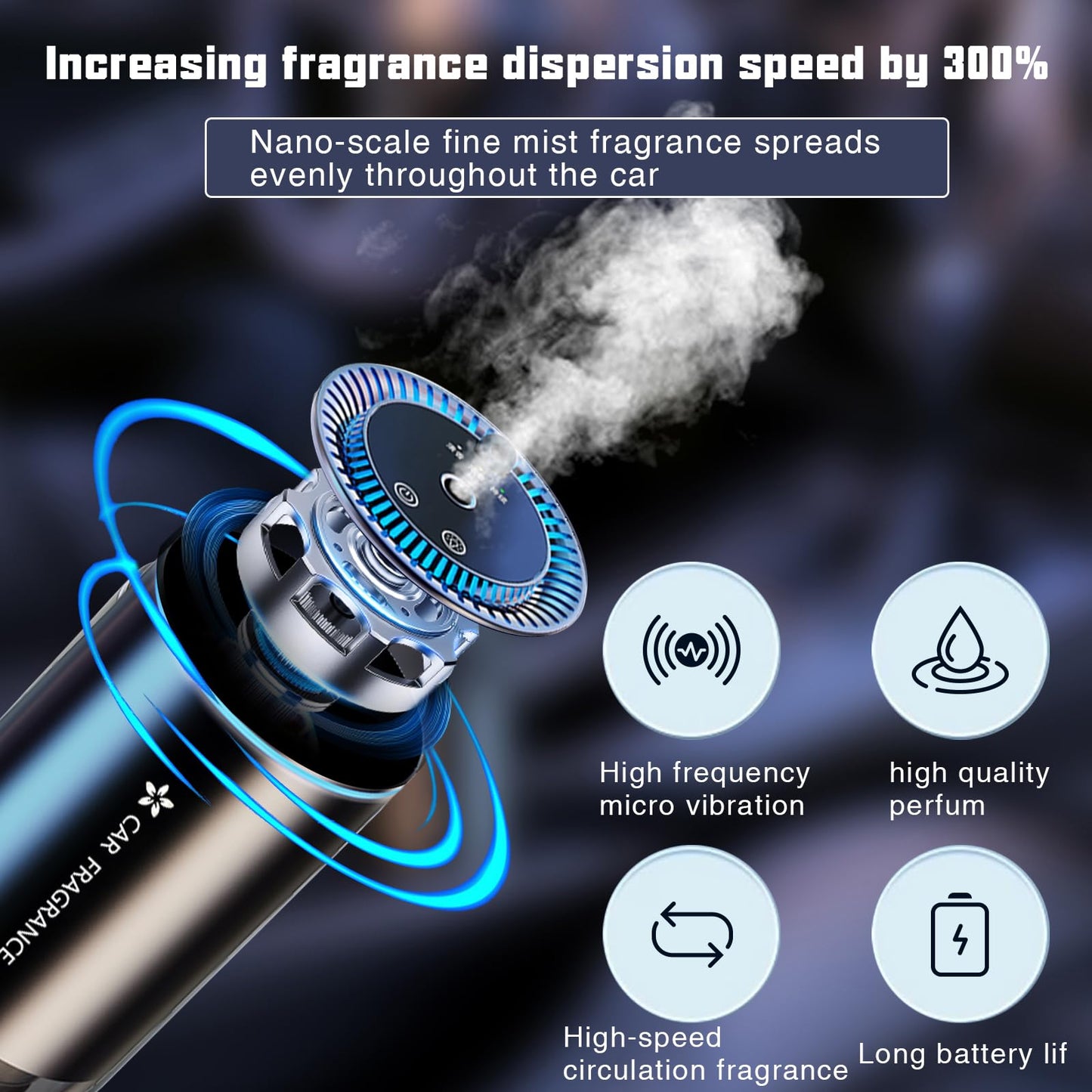 Smart Car Aroma Diffuser with Starry Projection
