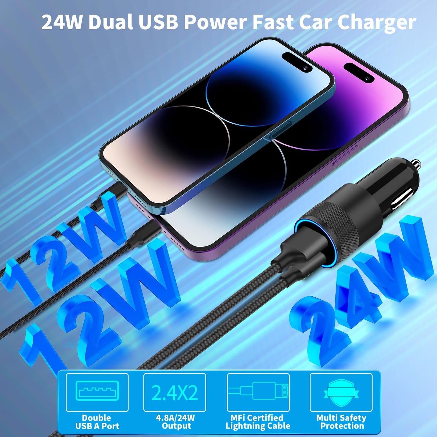 Braveridge 4.8A Dual USB Car Charger Adapter