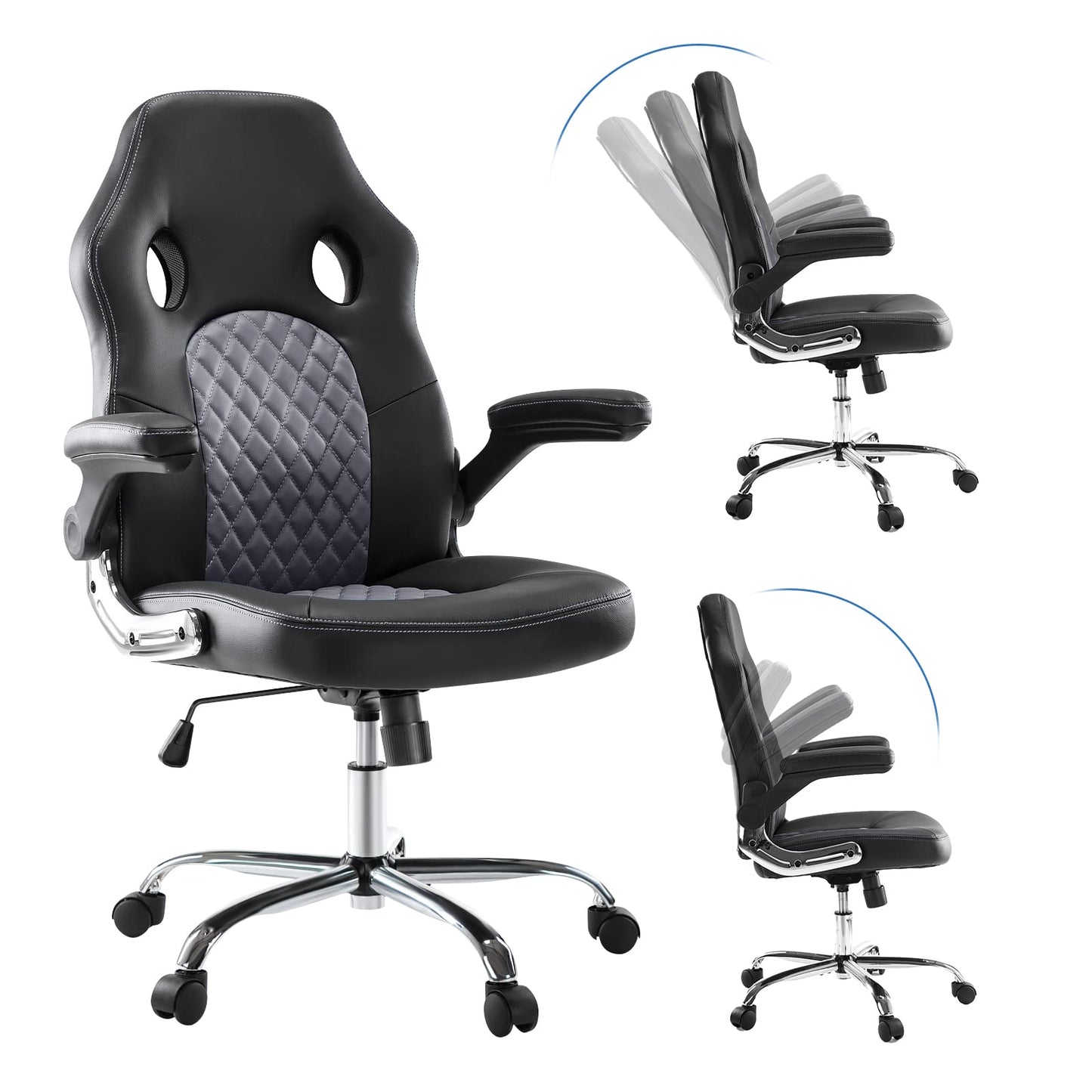 Ergonomic Gaming Chair with Lumbar Support and Armrests