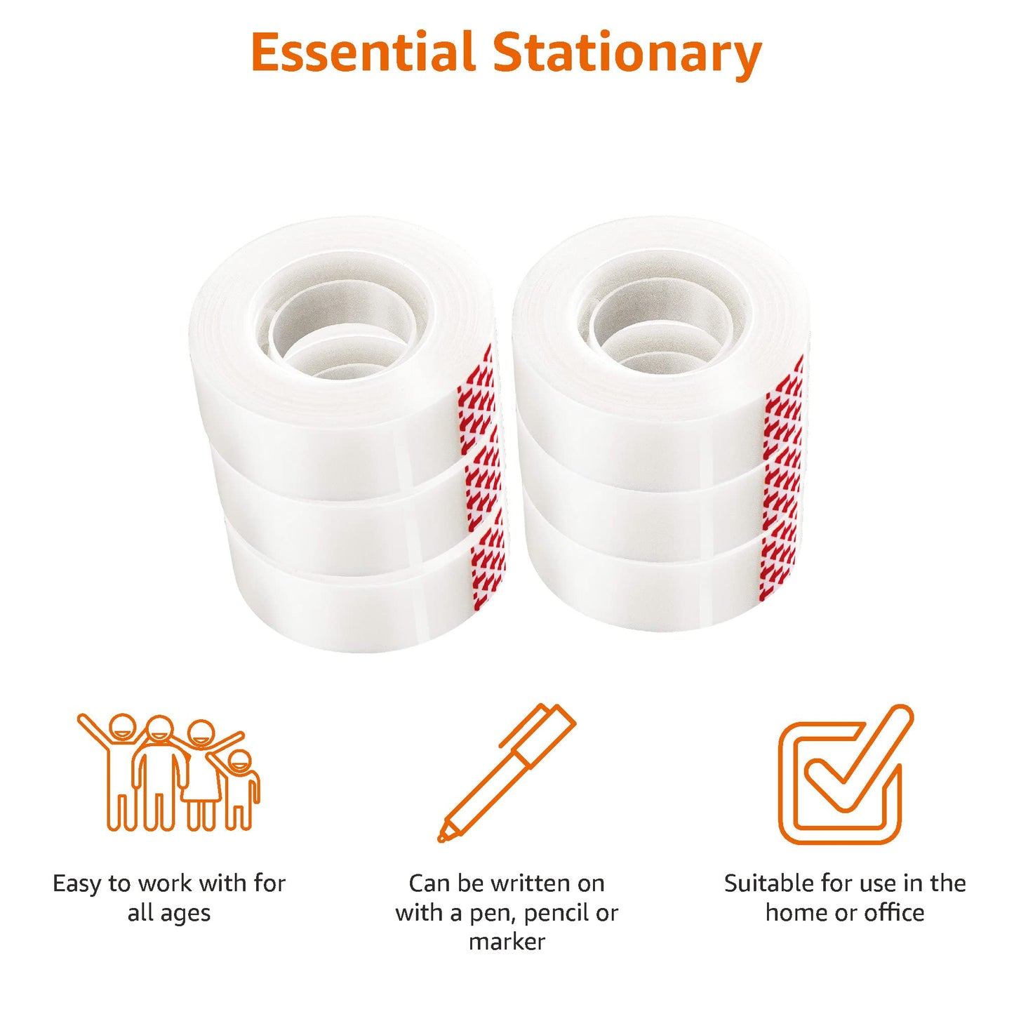 6 Pack Amazon Basics Matte Finish Tape