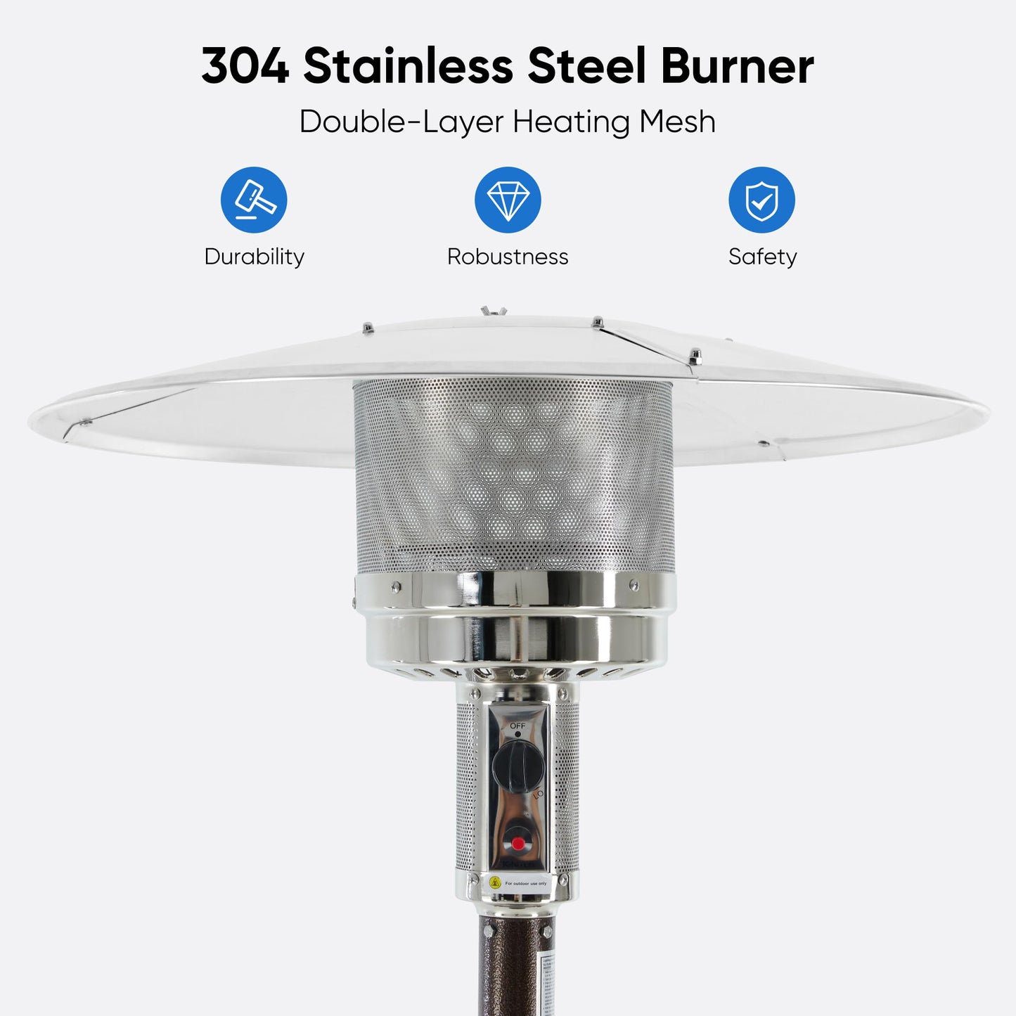 OLIXIS 48,000 BTU Outdoor Patio Heater with Wheels