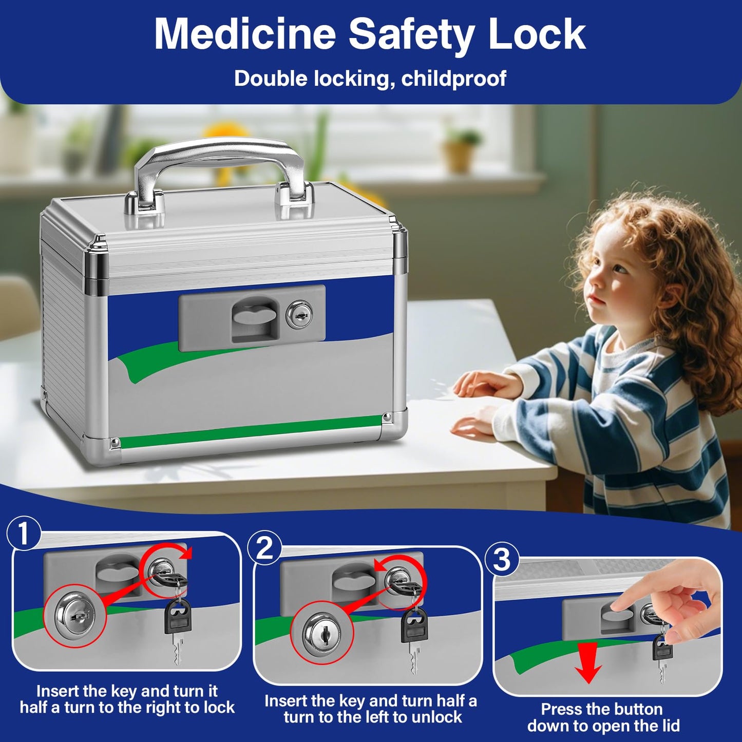 Medicine Lock Box for Safe Medication Storage