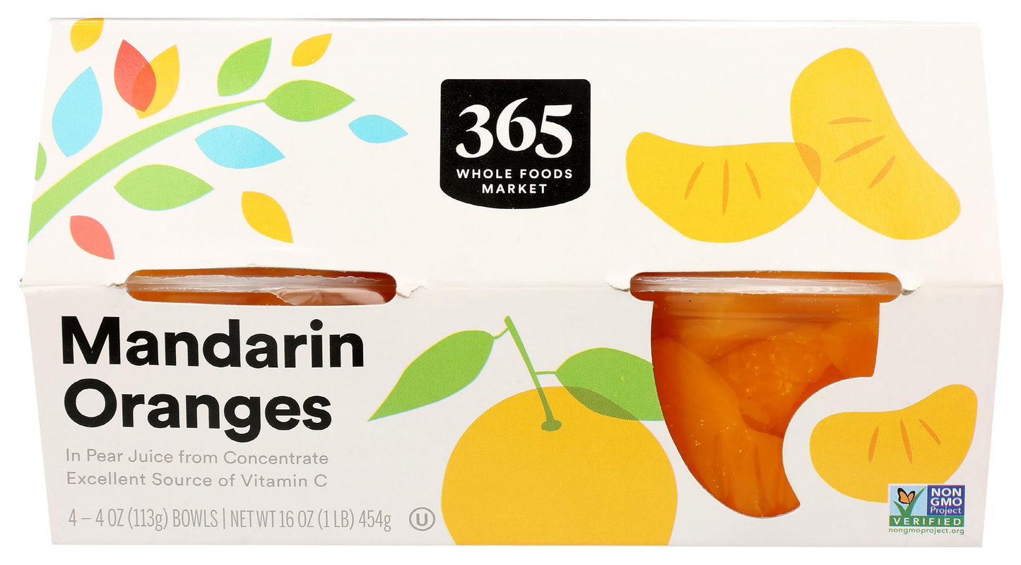 365 Mandarin Oranges, 4 Ounces, 4 Pack