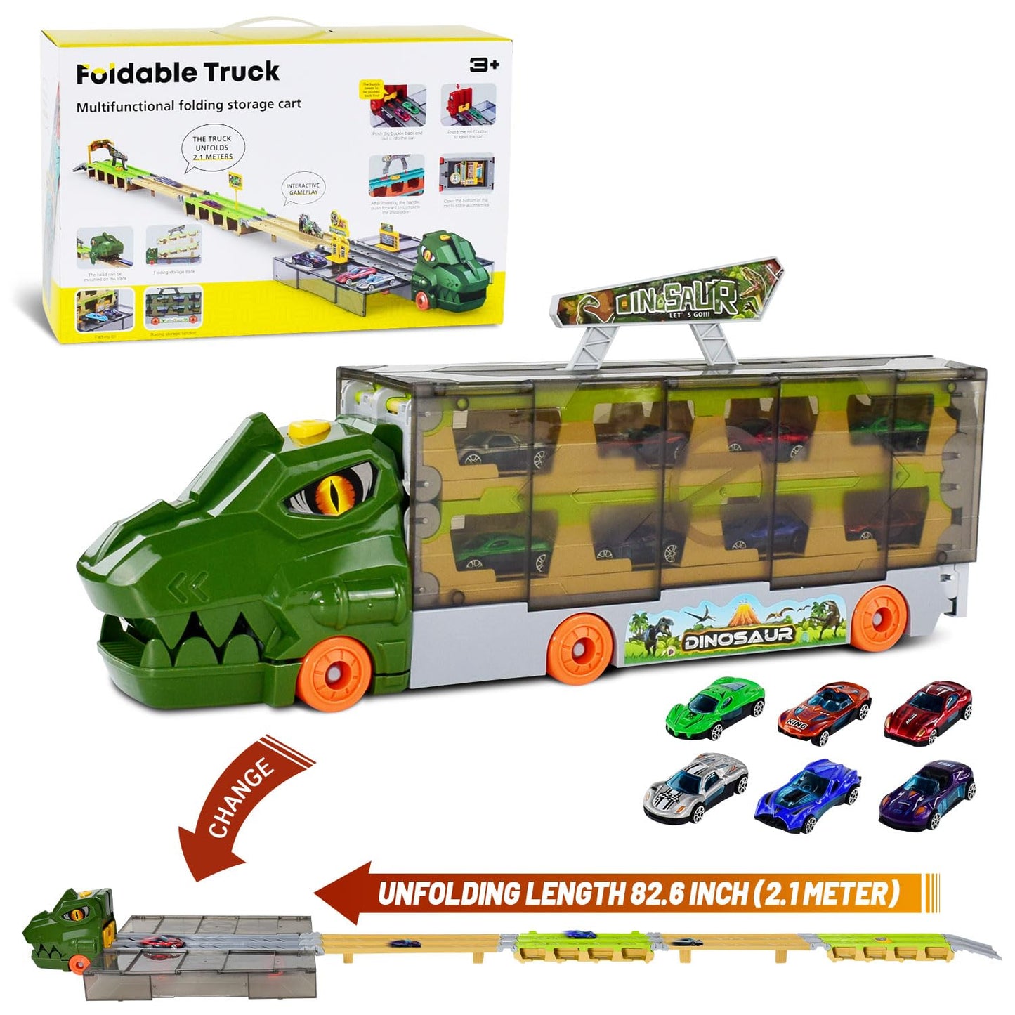 BAKAM Race Tracks Set for Kids Ages 3-5