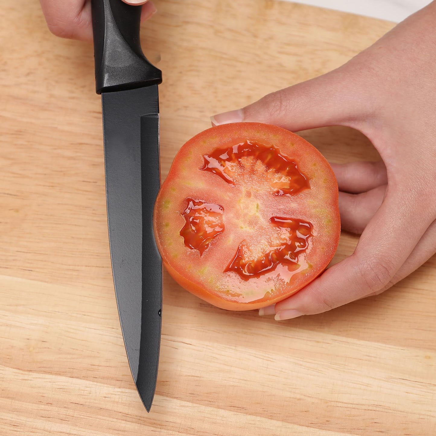 14-Piece Black Stainless Steel Knife Set