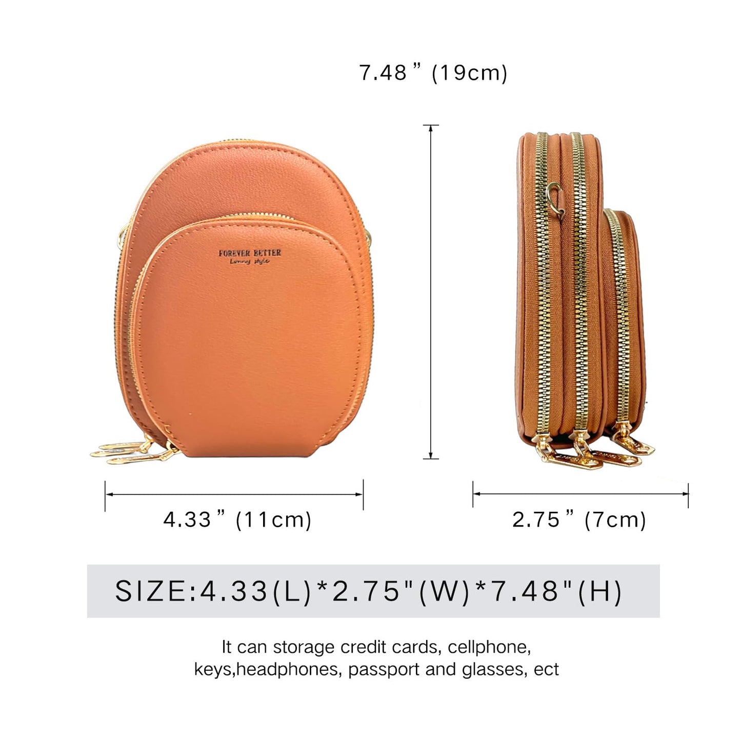 Endaycon Trendy Crossbody Cell Phone Purse Wallet