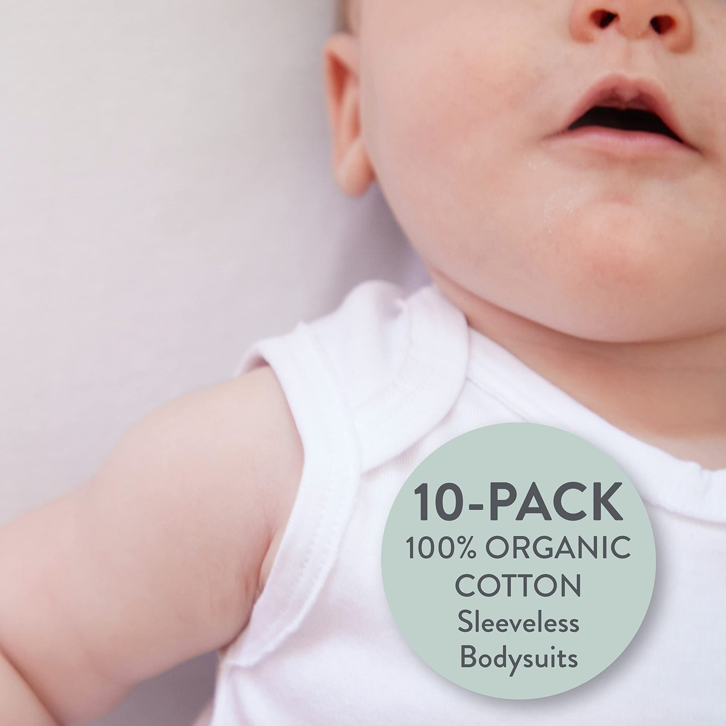 HonestBaby Sleeveless Organic Cotton Bodysuits