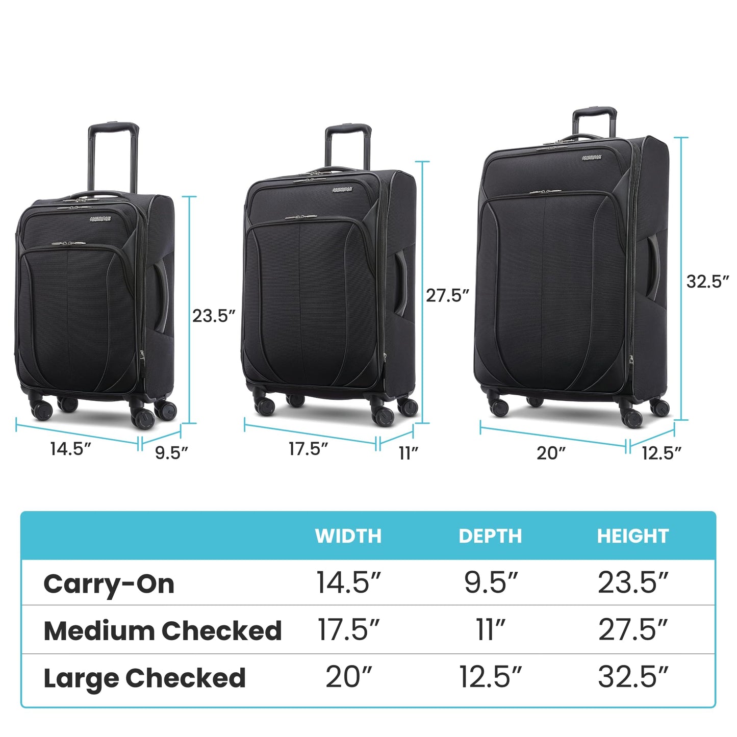 20" American Tourister Expandable Spinner Luggage