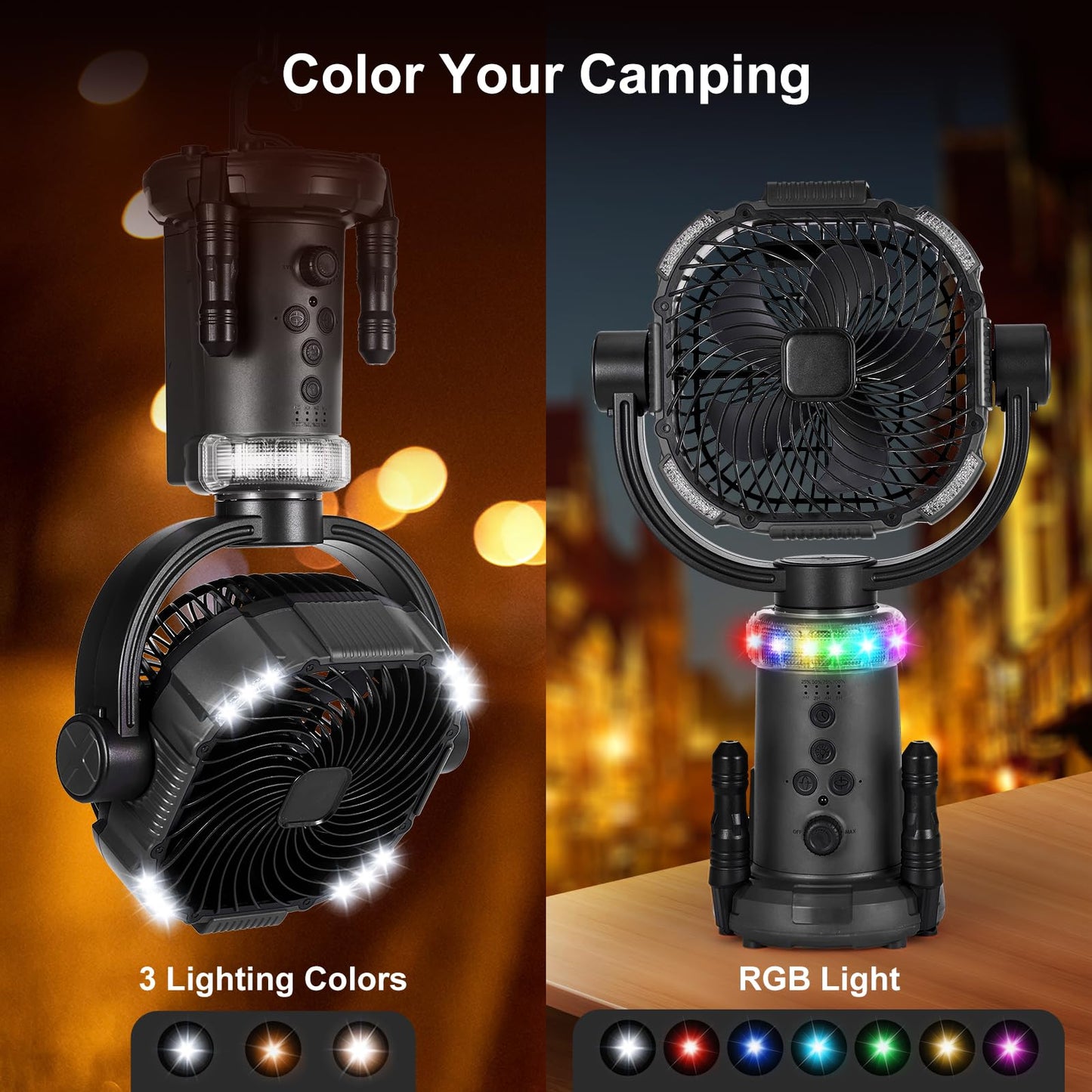 20000mAh Odoland Camping Fan with Lantern & Remote