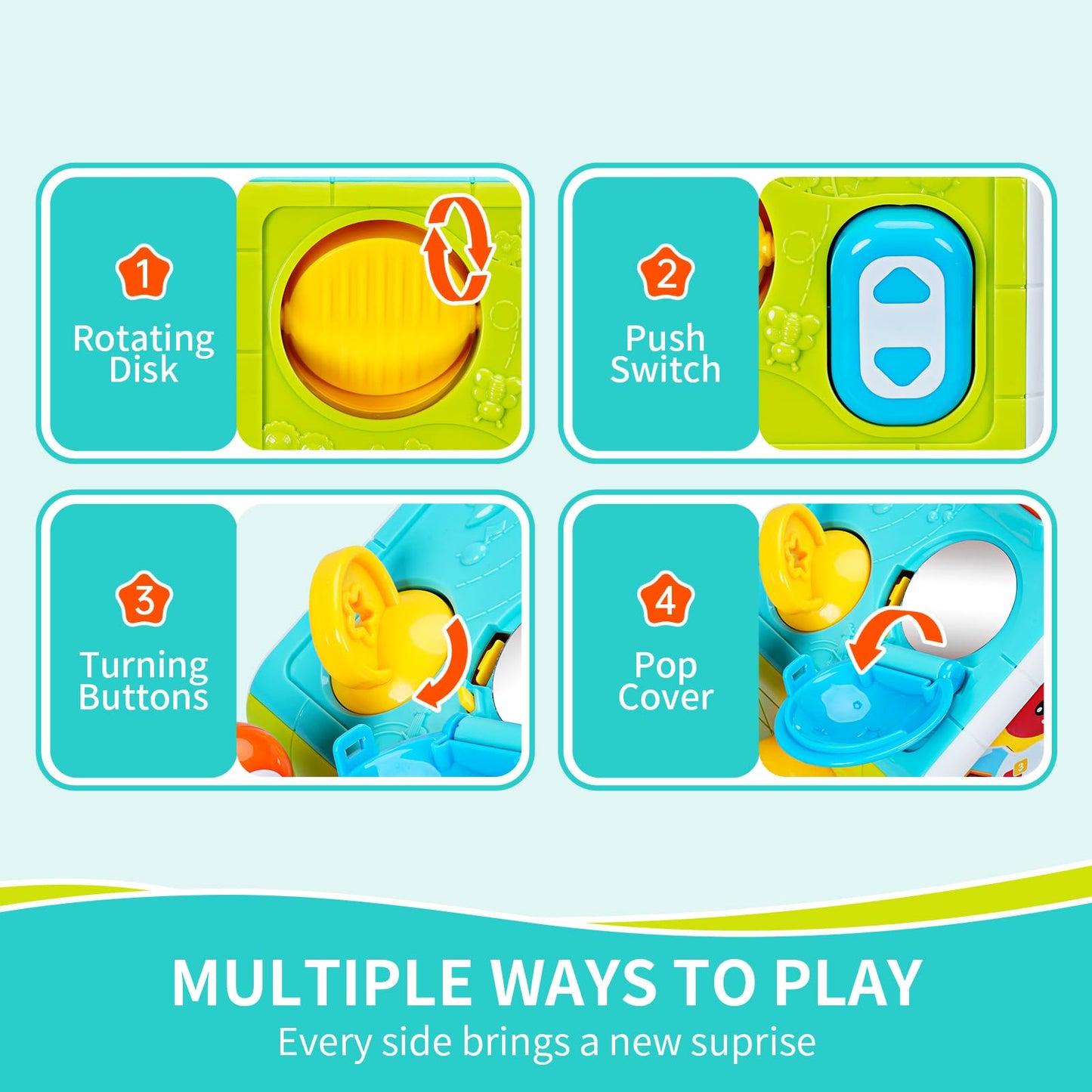 6-in-1 Activity Cube for Toddlers 1-3