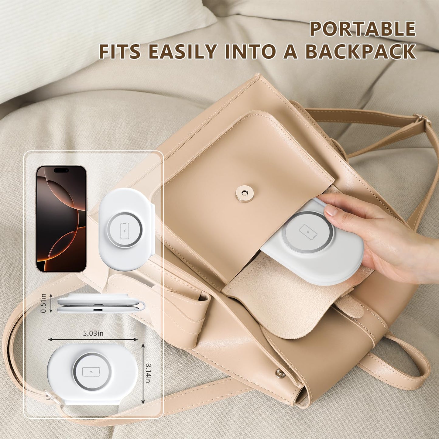 3-in-1 Magnetic Wireless Charger for iPhone & Watch