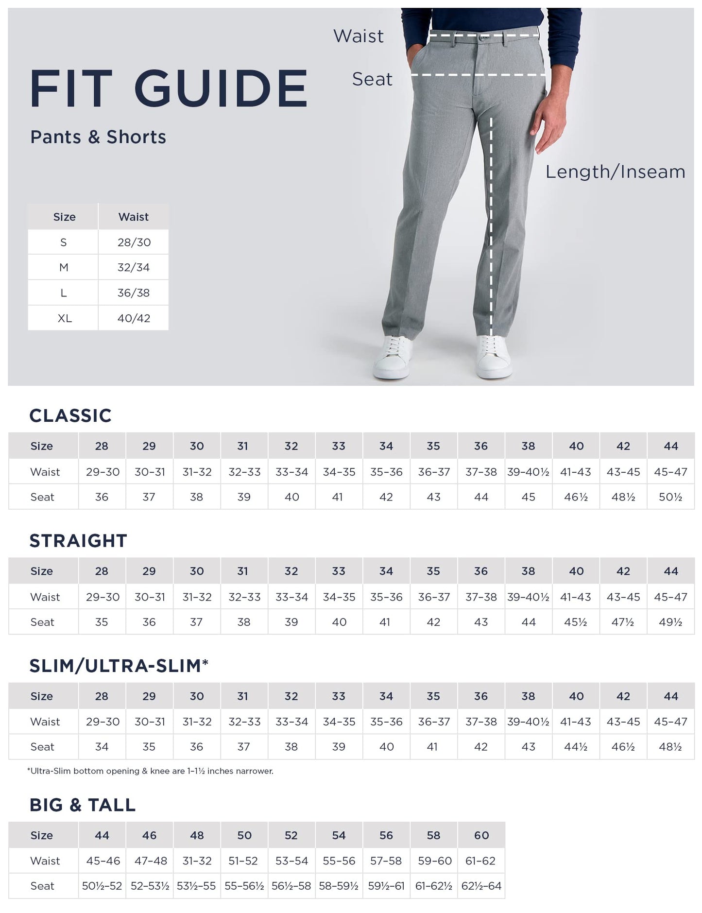 Haggar Men's Expandable-Waist Dress Pants 34W x 29L