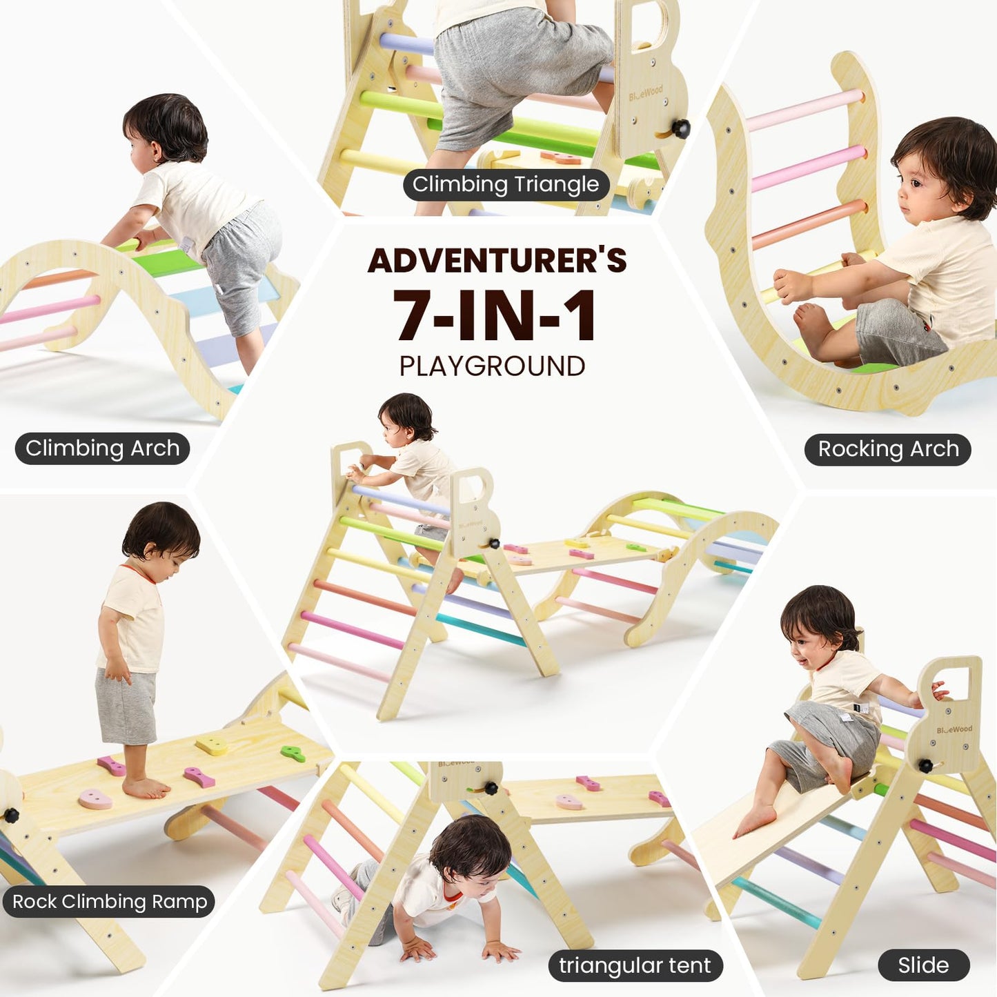 BlueWood 7-in-1 Foldable Climber for Kids