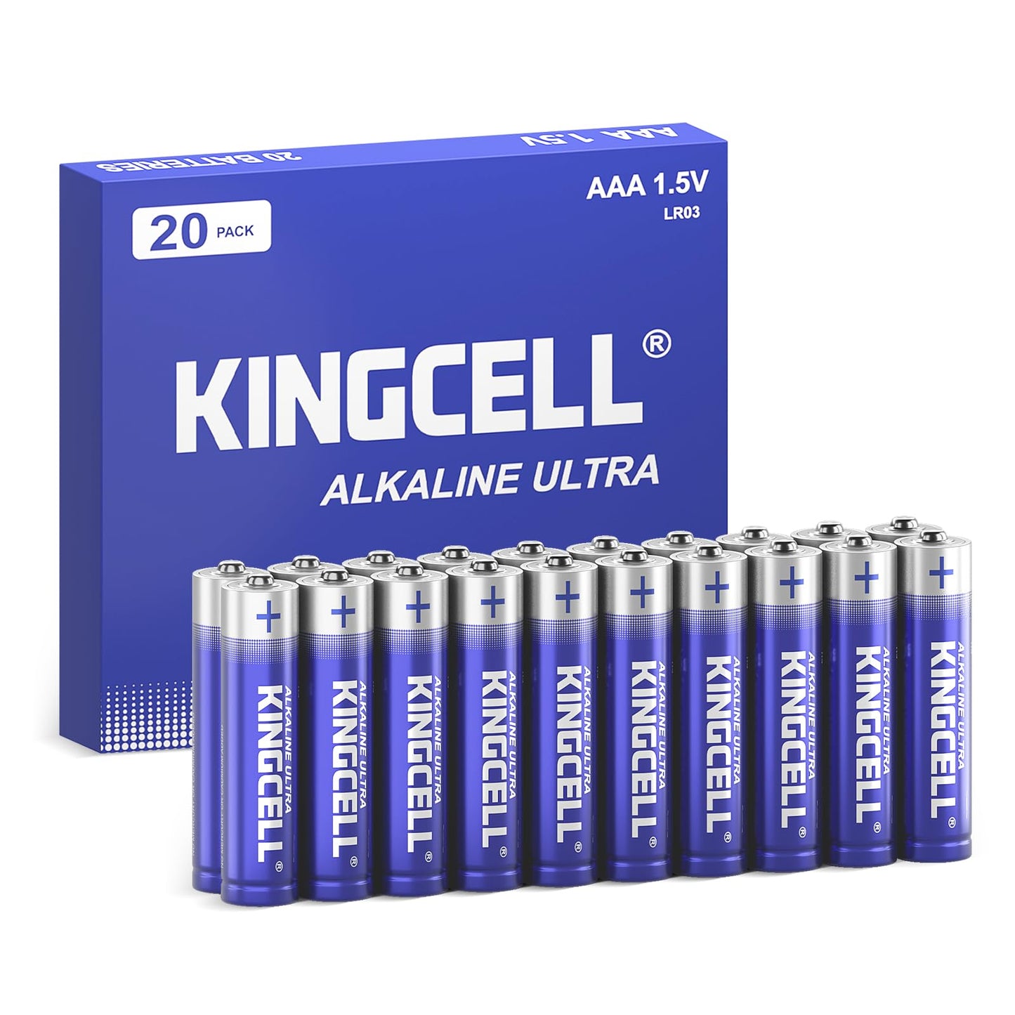 20 Pack KINGCELL AAA Alkaline Batteries