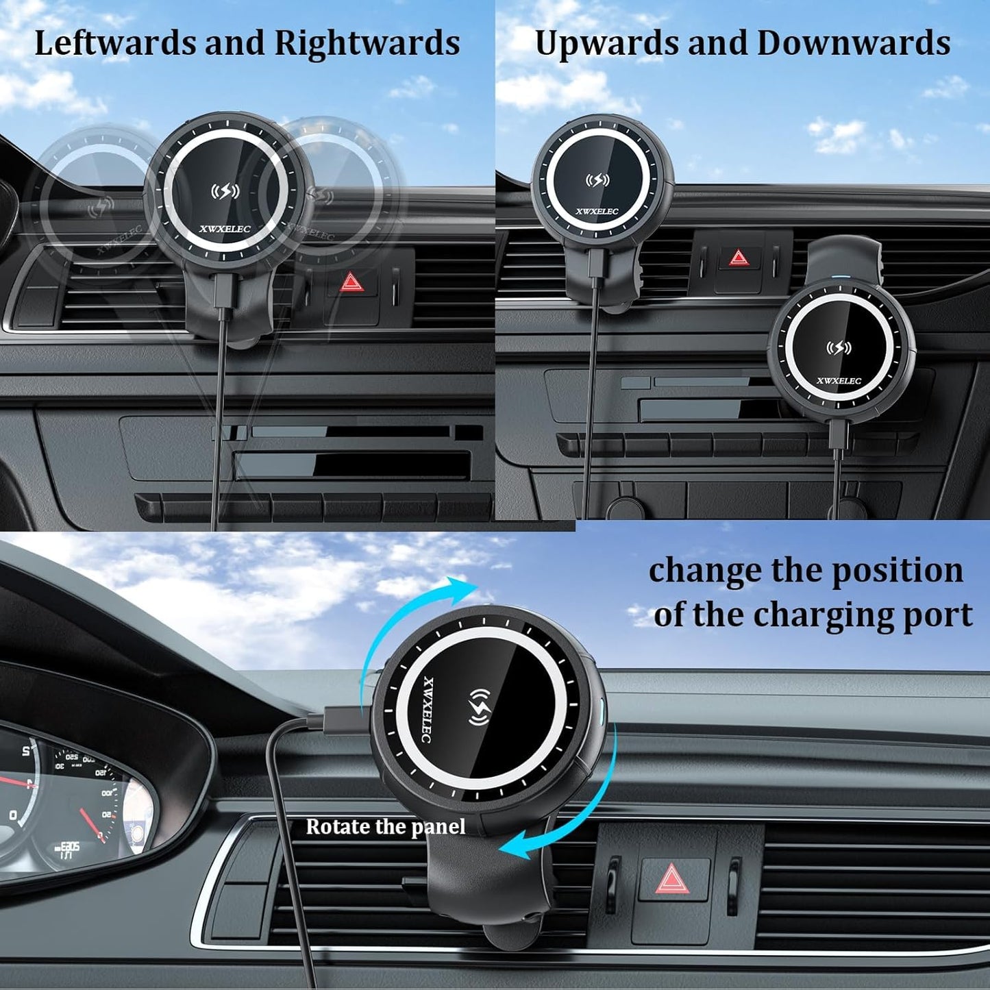 Magnetic Wireless Charger Car Mount Holder