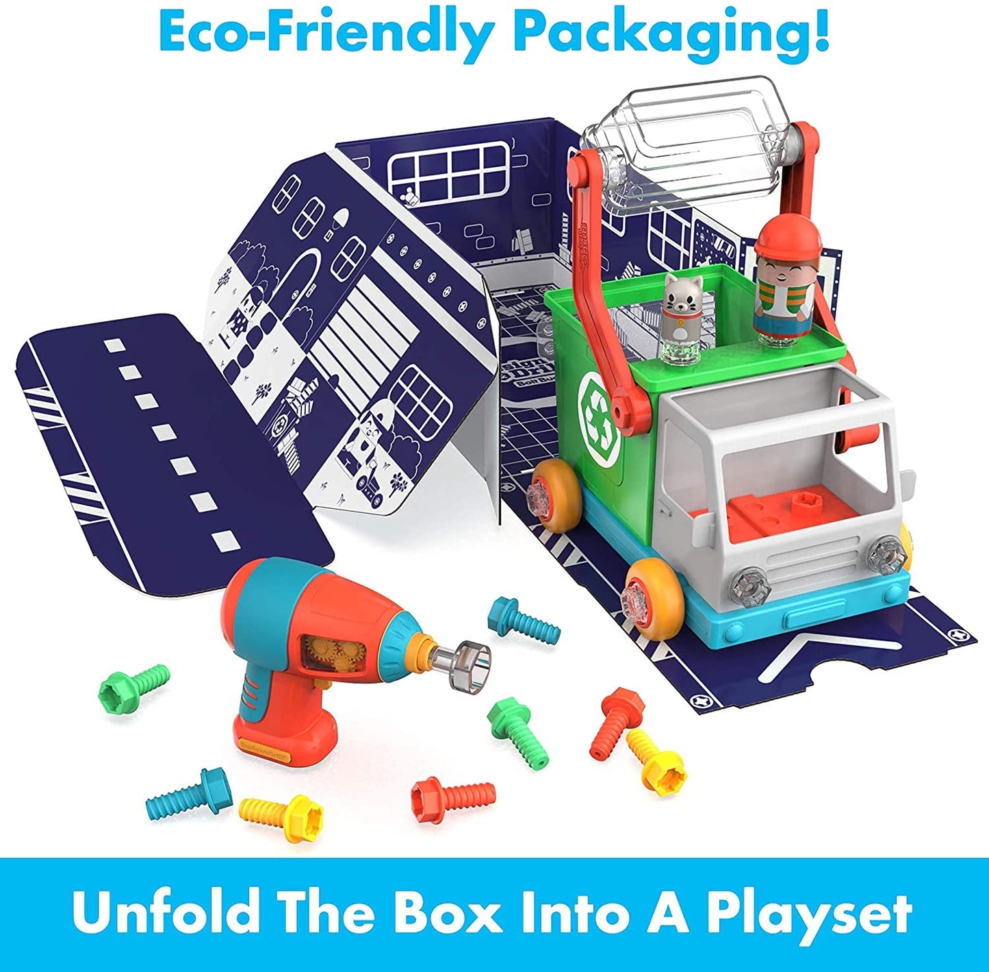 Design & Drill Bolt Buddies Recycling Truck Toy