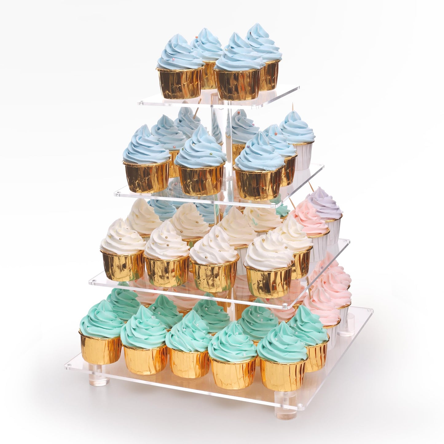 Antimbee 4-Tier Acrylic Cupcake Stand Display