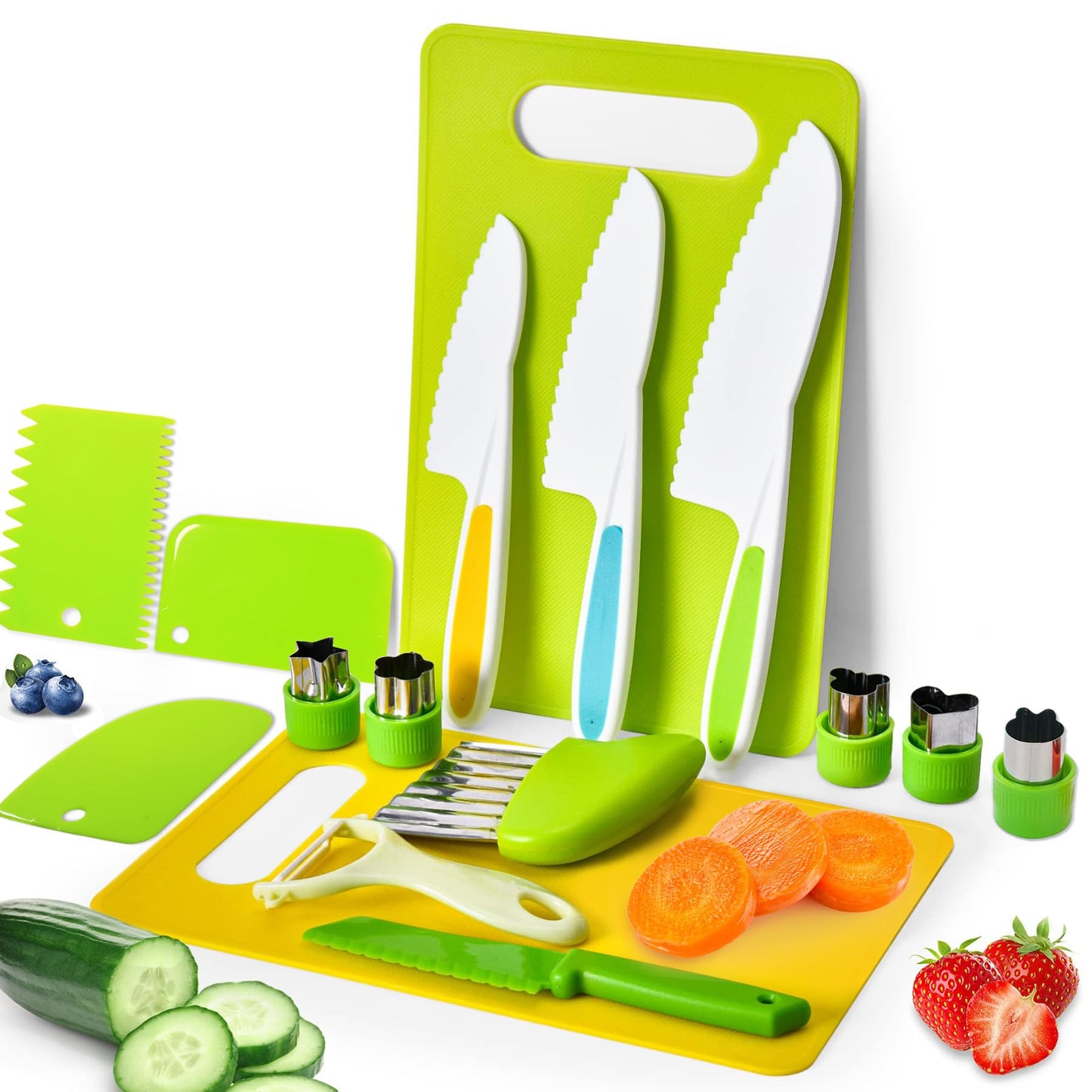 Kids Kitchen Knife Set with Cutting Board