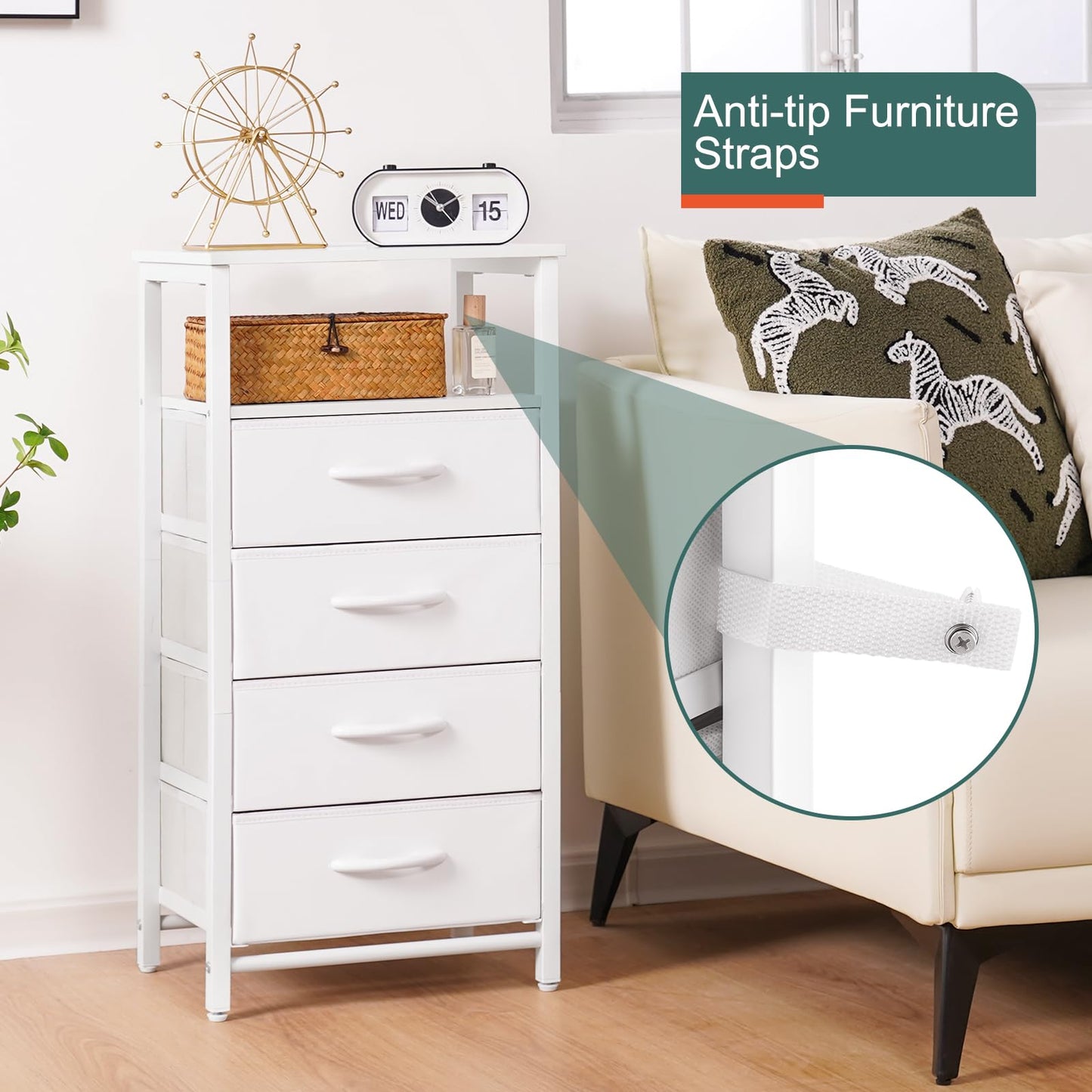 Yoobure LED Nightstand with USB Charging Station
