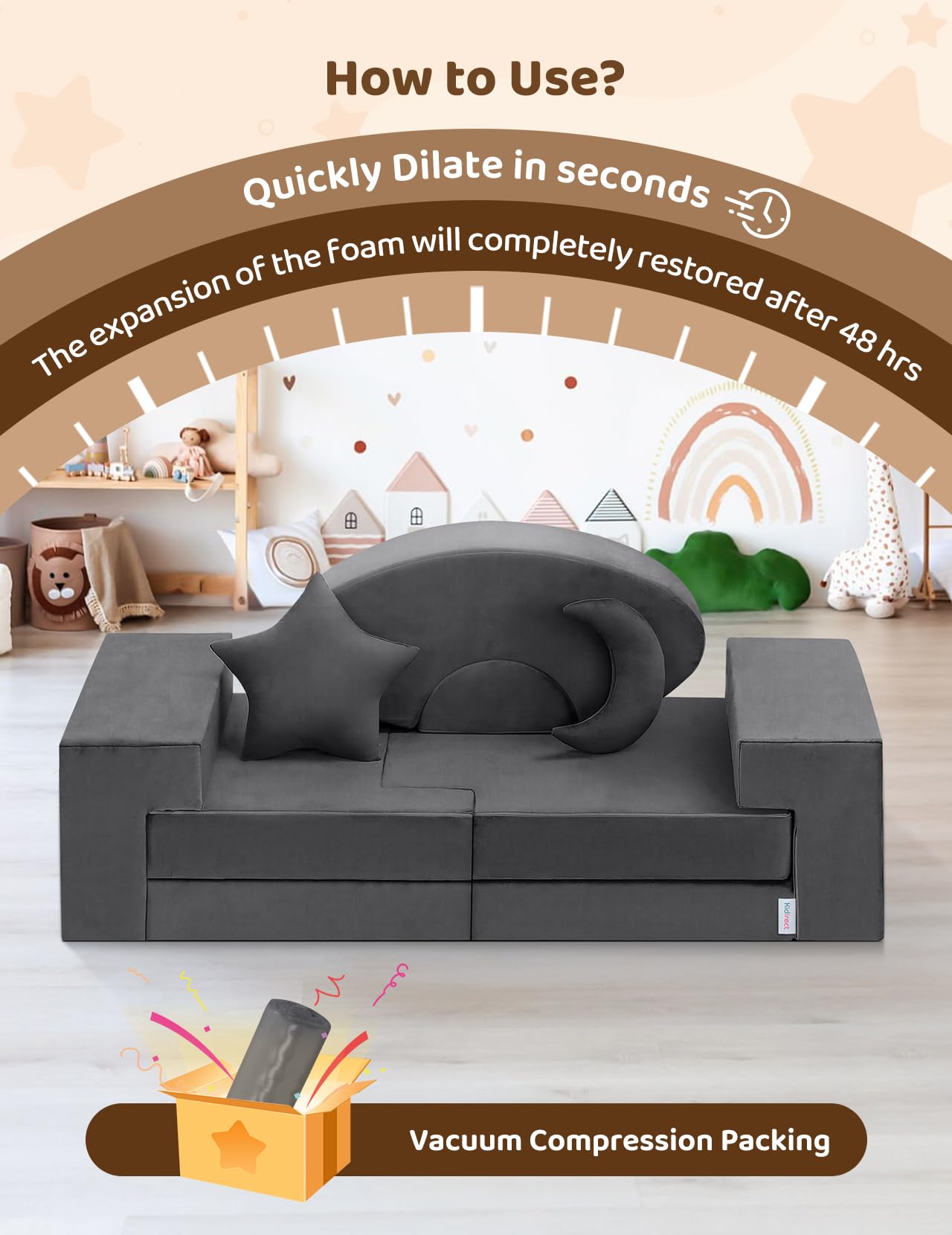 Modular Kids Play Couch by Kidirect