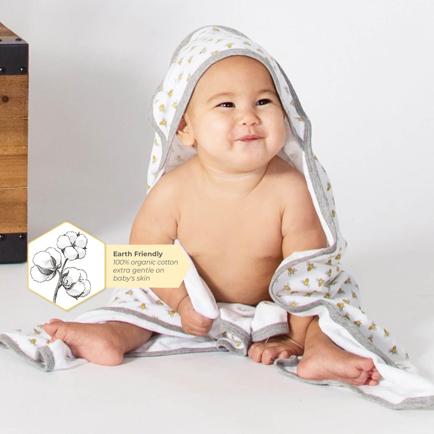 Burt's Bees Baby Organic Cotton Hooded Towels 2-Pack