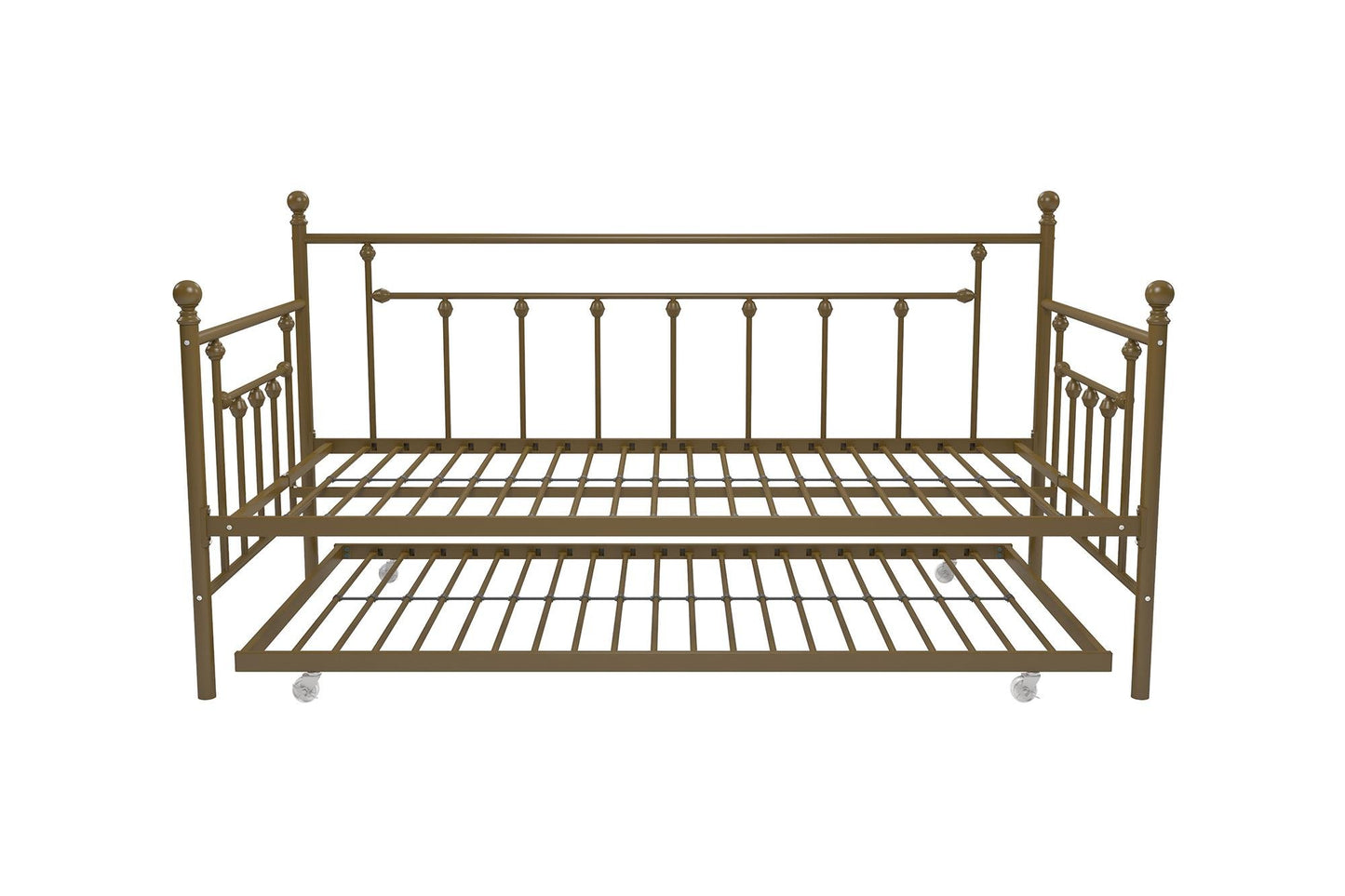 DHP Manila Metal Twin Size Daybed and Twin Size Trundle (Gold)