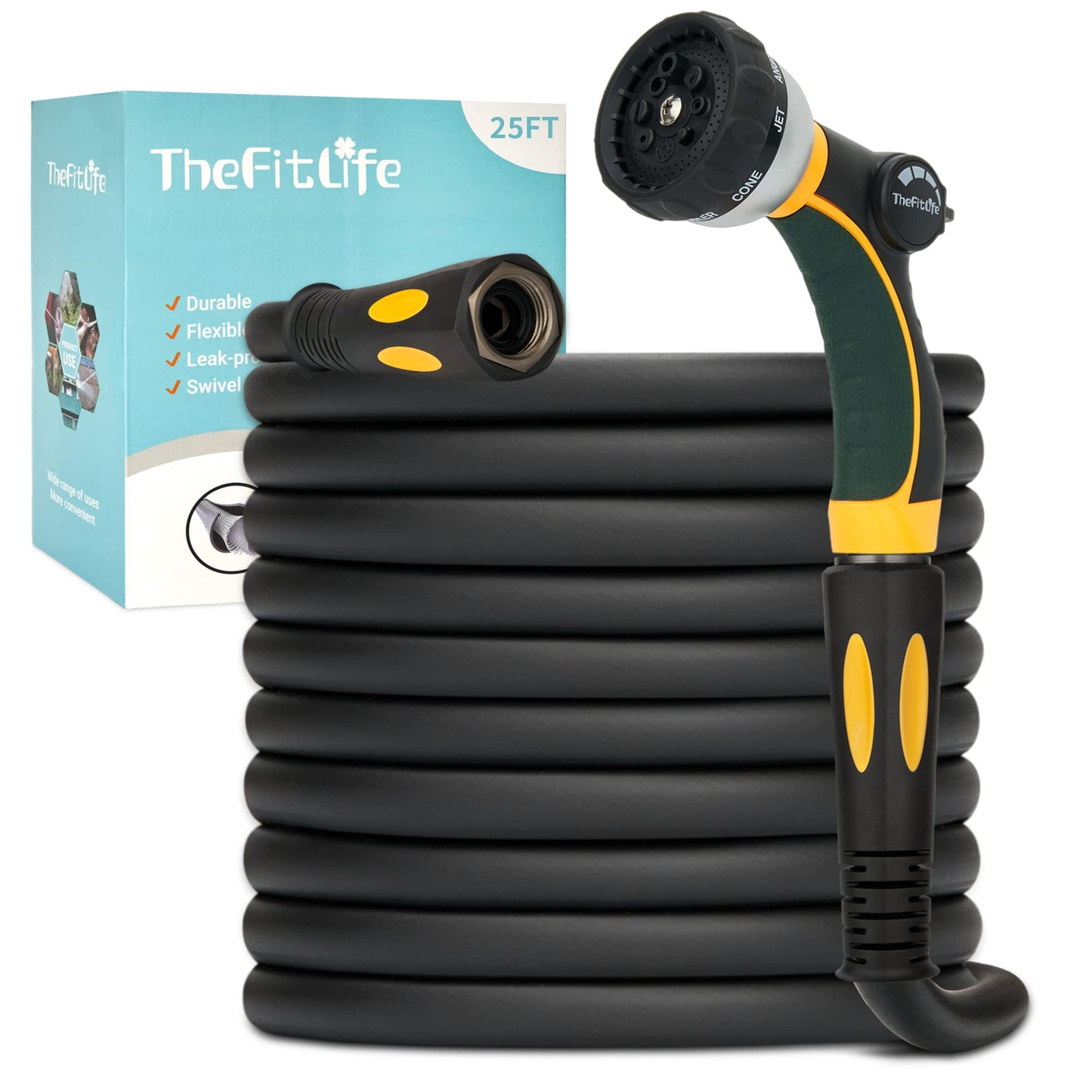 25ft Heavy Duty Kink Resistant Garden Hose