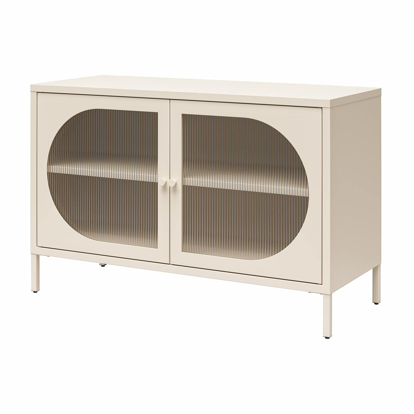 Mr. Kate Luna Fluted Glass Accent Cabinet
