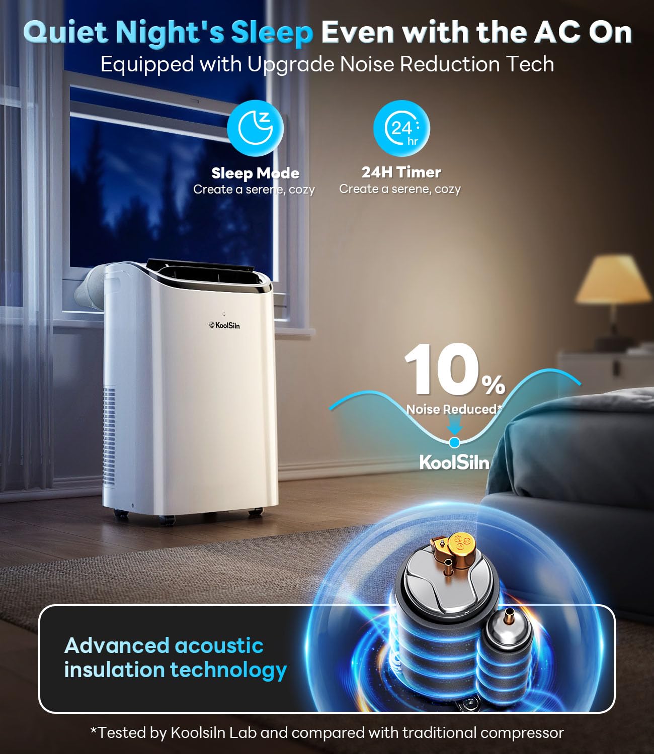 14,000 BTU Portable Air Conditioner for Large Rooms