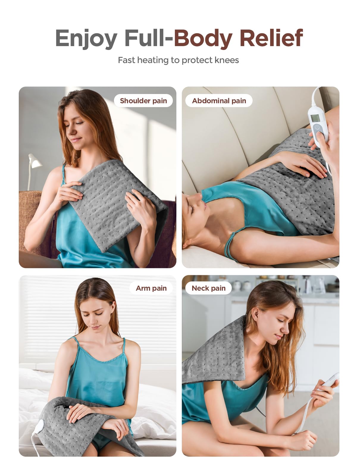 Electric Heating Pad for Back and Neck Pain