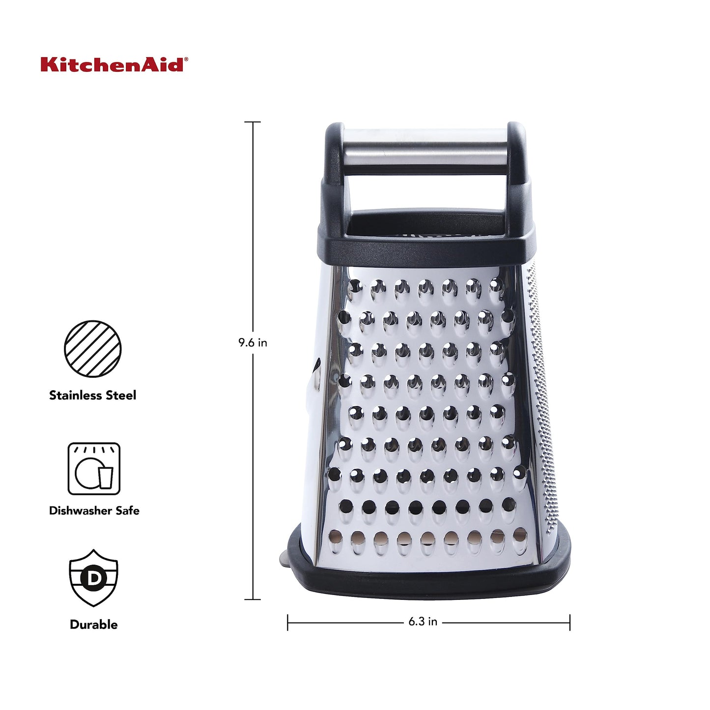 KitchenAid 4-Sided Stainless Steel Grater with Storage