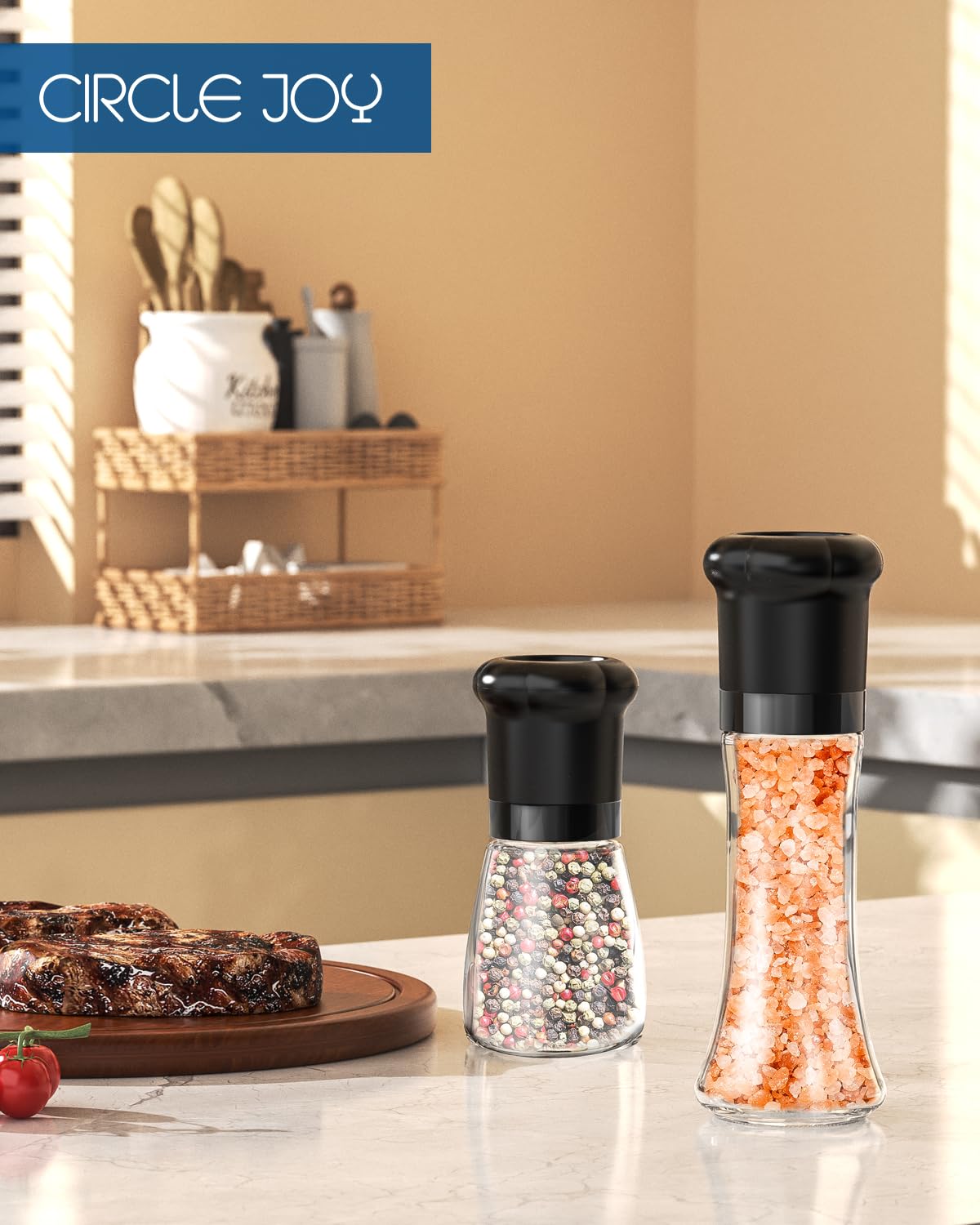CIRCLE JOY Salt and Pepper Grinder Set